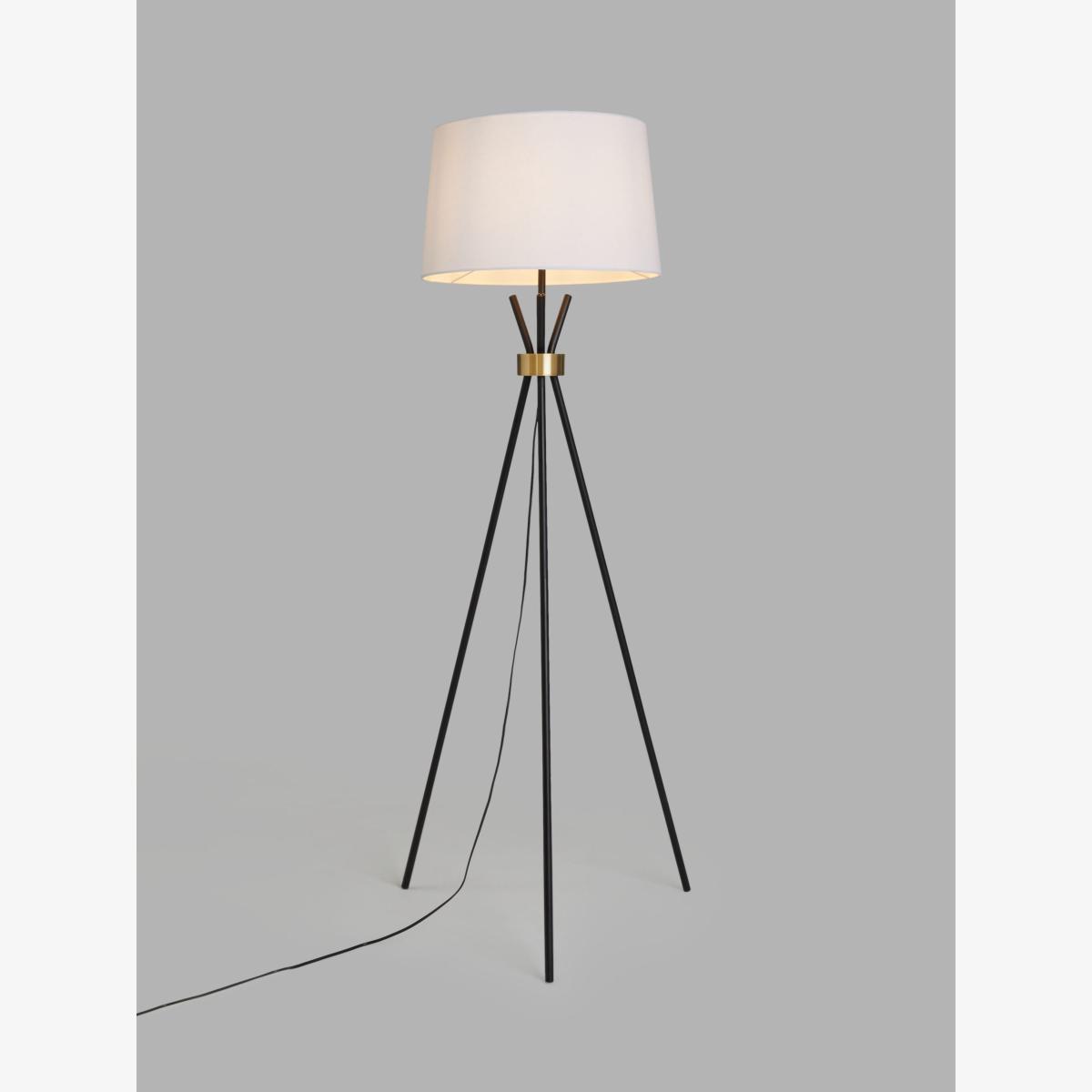 John Lewis Locket Tripod Floor Lamp, Black/Brass – image 1