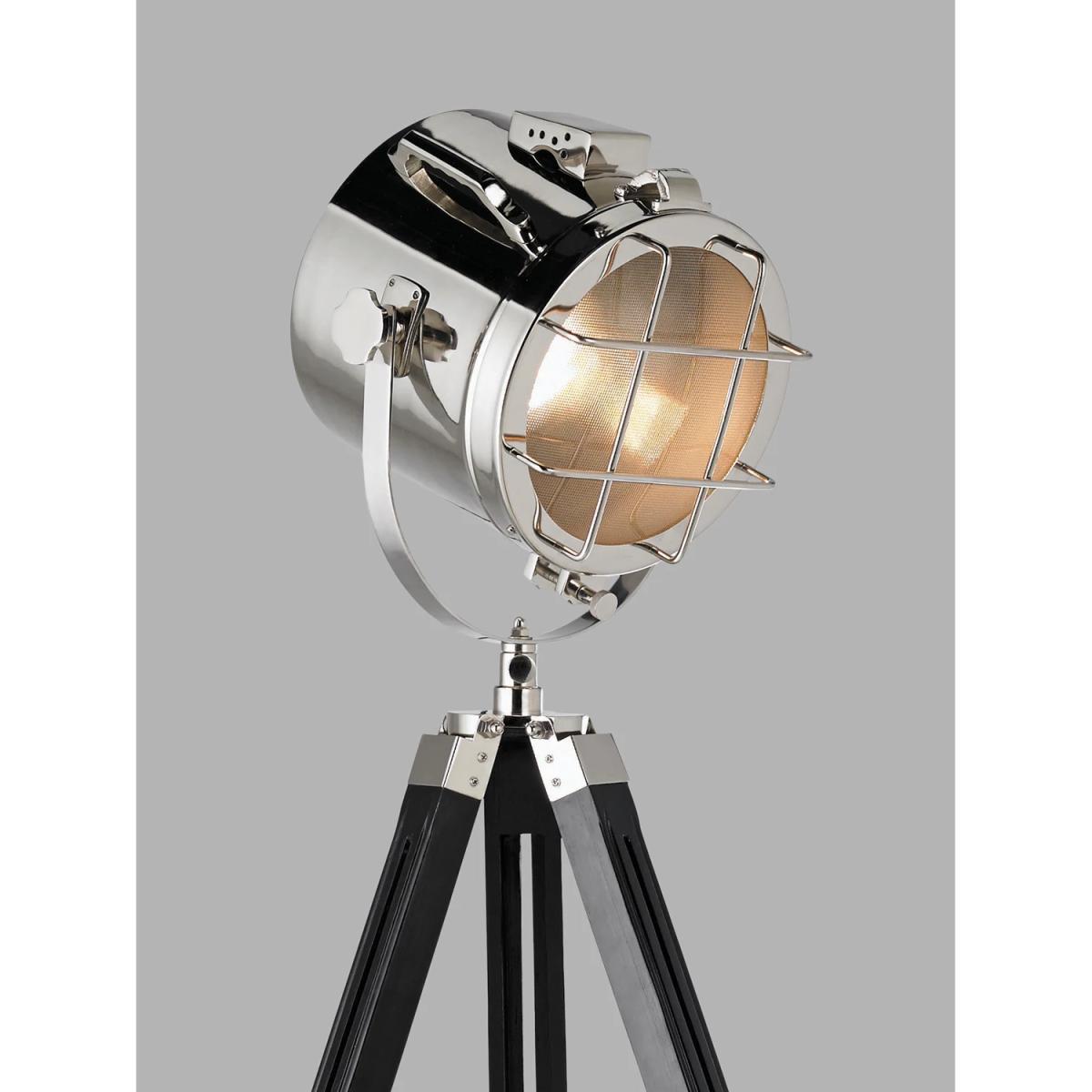 Bay Lighting Waterside Tripod Floor Lamp, Polished Nickel/Black – image 2