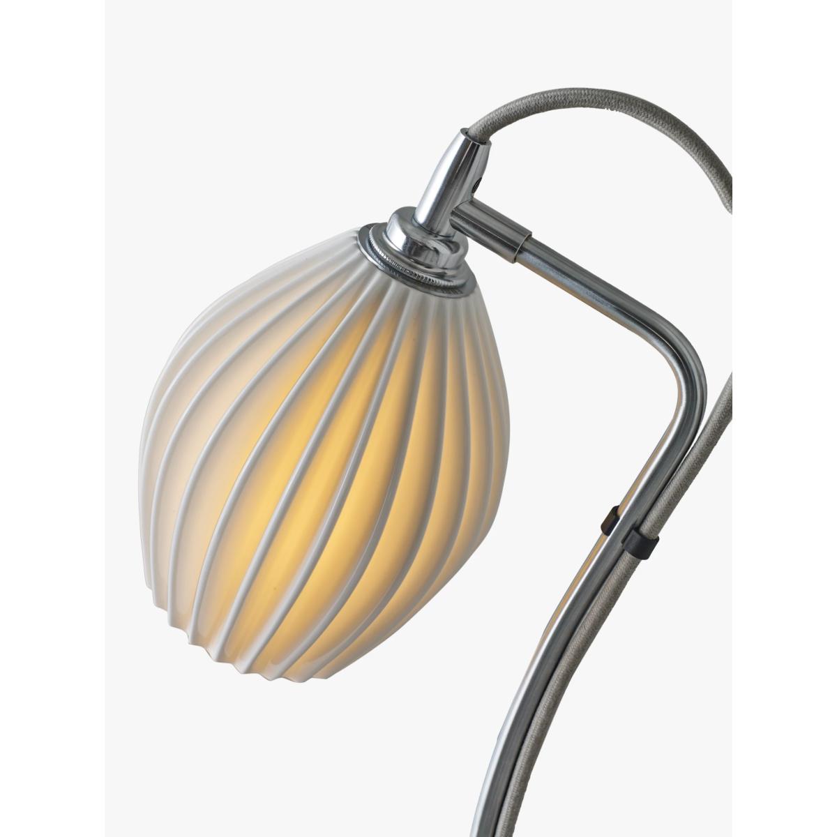 Original BTC Fin Ceramic Floor Light, Satin Chrome – image 3