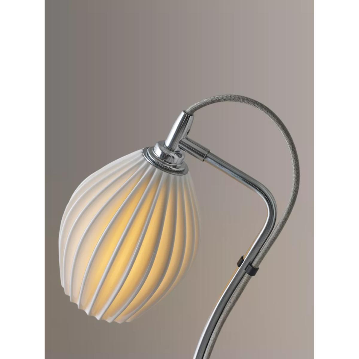 Original BTC Fin Ceramic Floor Light, Satin Chrome – image 4