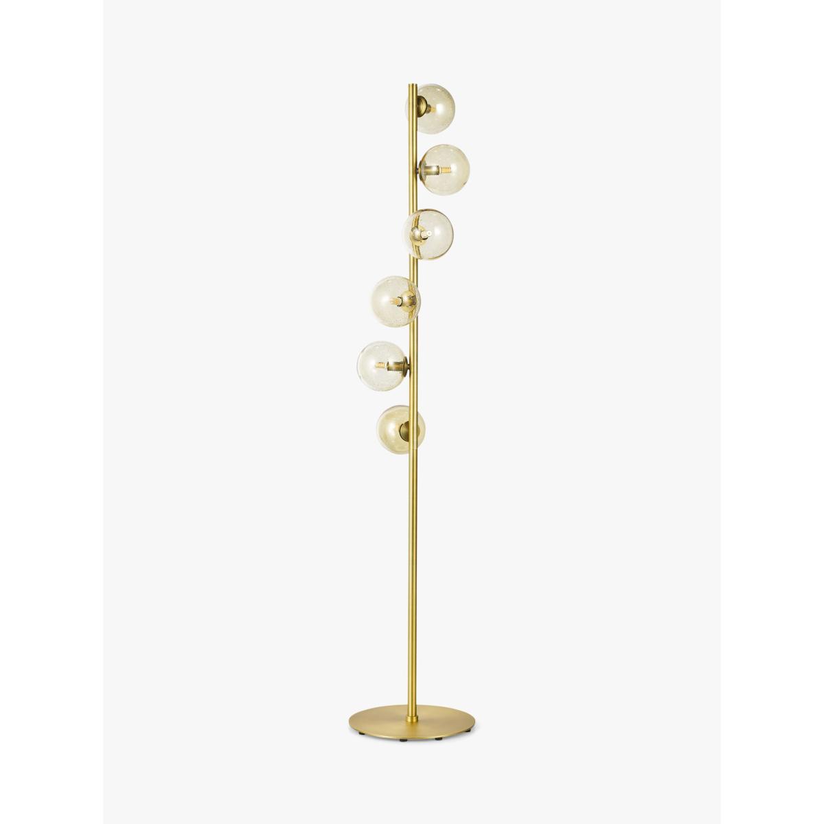 John Lewis Champagne Bubble Glass Floor Lamp, Champagne/Warm Brass – image 3