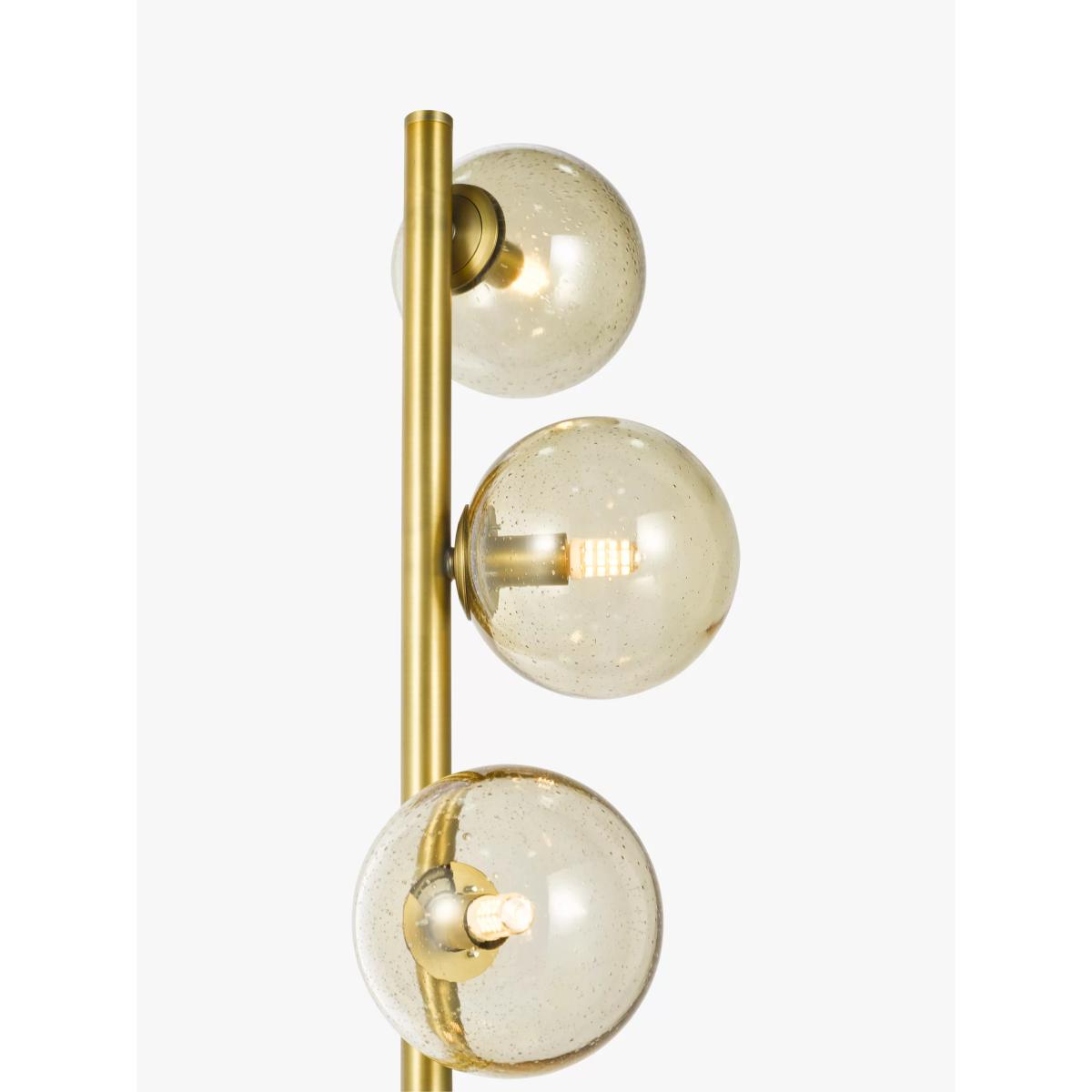 John Lewis Champagne Bubble Glass Floor Lamp, Champagne/Warm Brass – image 4