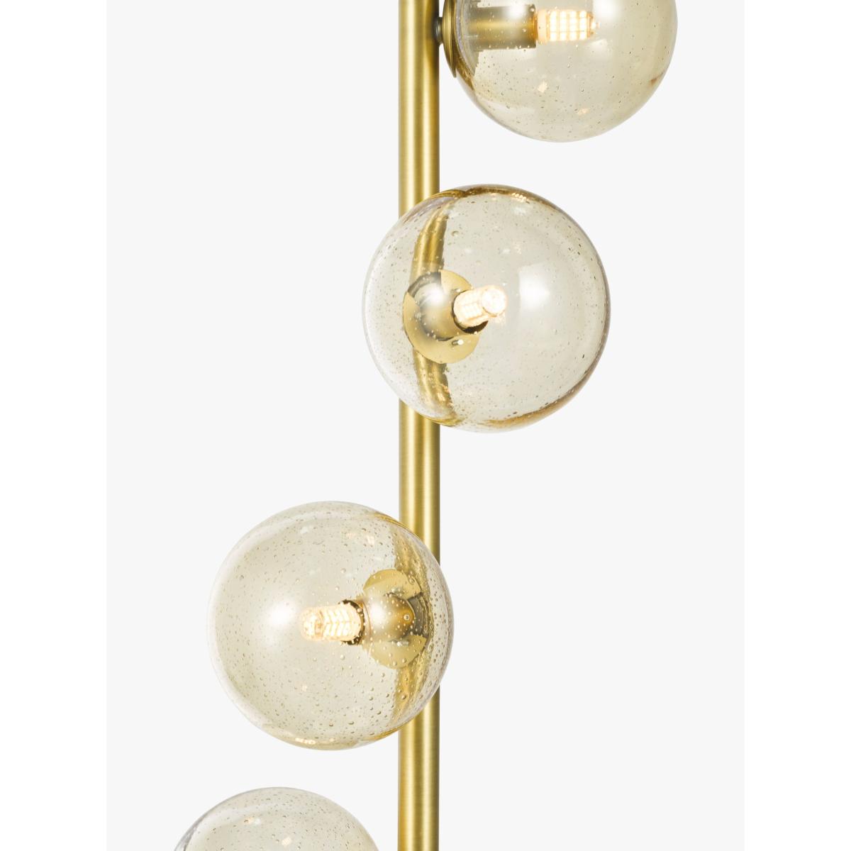 John Lewis Champagne Bubble Glass Floor Lamp, Champagne/Warm Brass – image 5