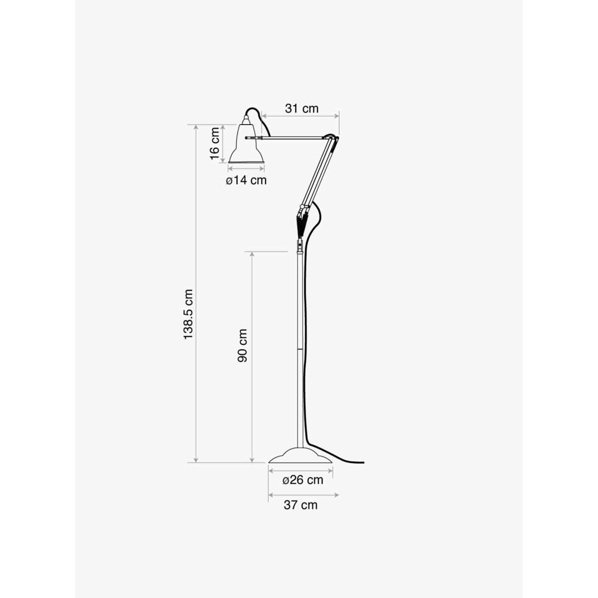 Anglepoise + National Trust 1227 Floor Lamp, Sage Green – image 4