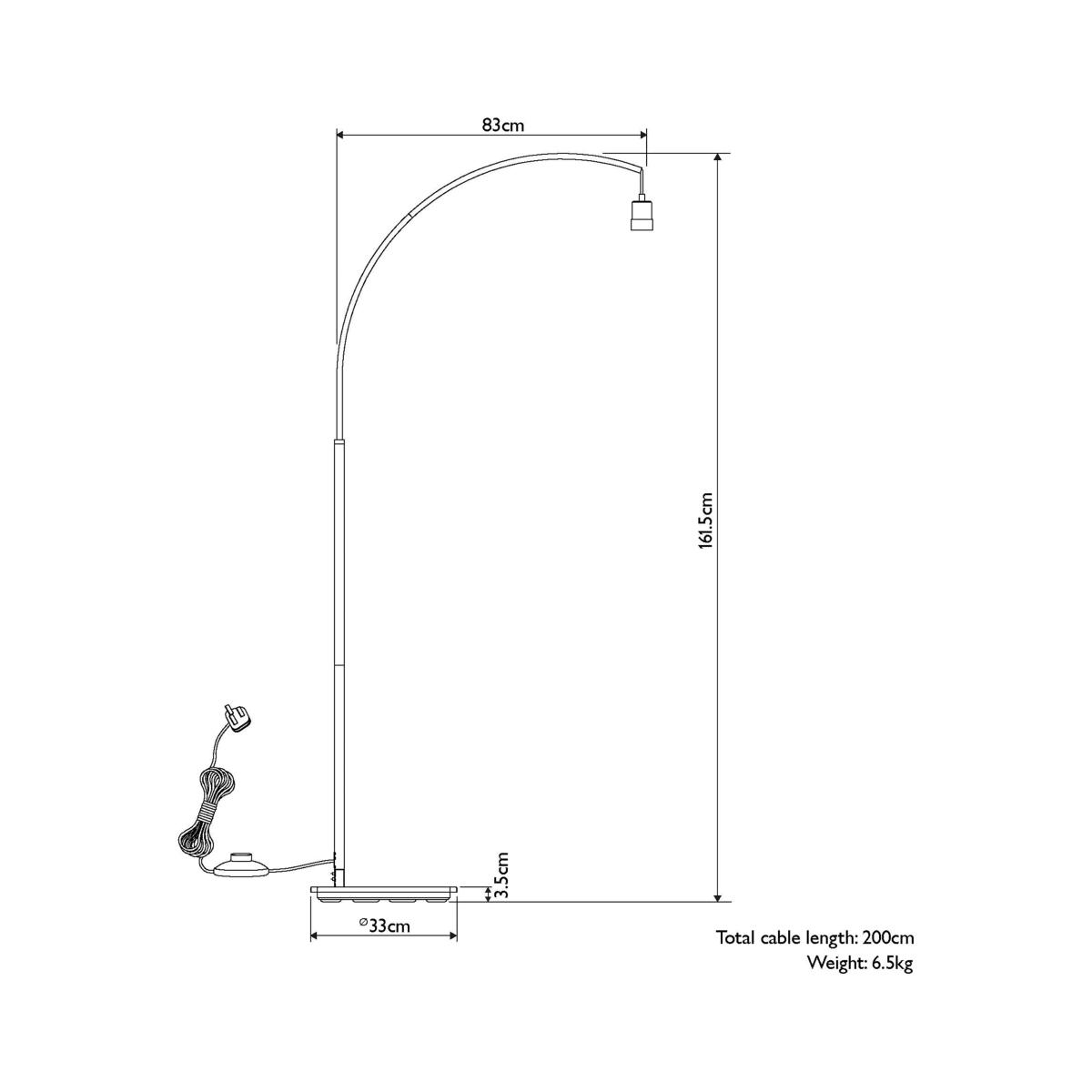 John Lewis Metal Arc Floor Lamp Base – image 12