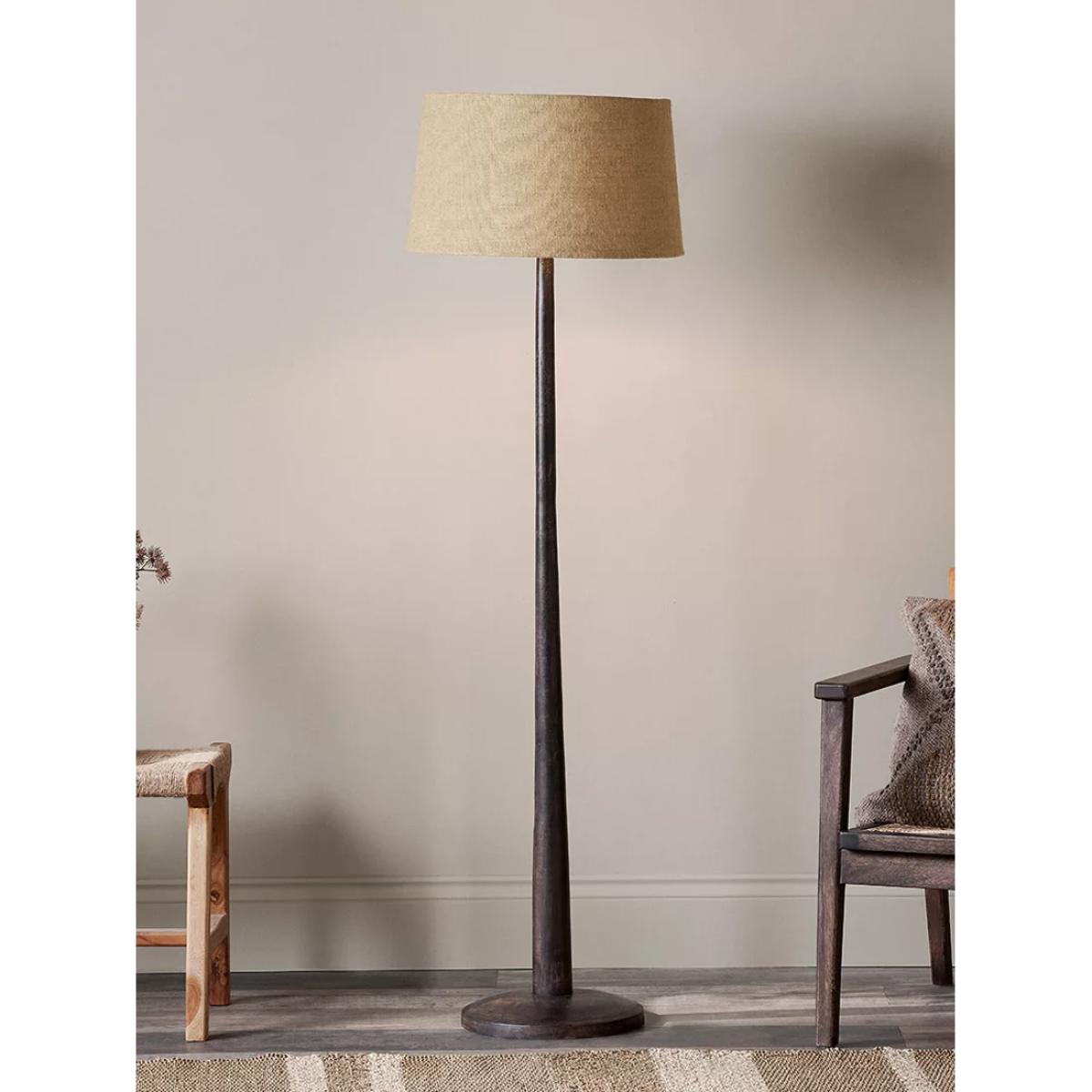 Nkuku Sahar Wooden Floor Lamp Base, Brown – image 2
