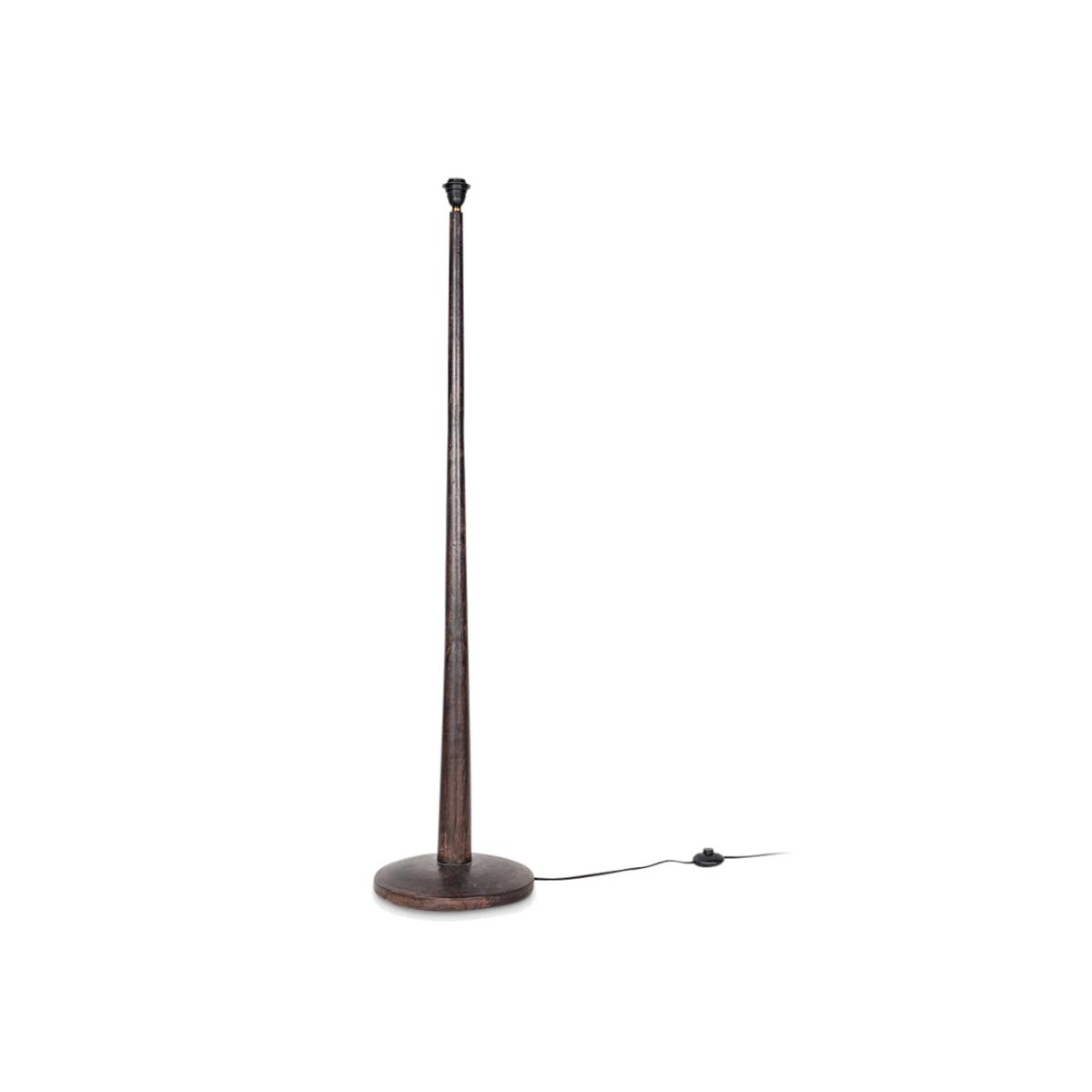 Nkuku Sahar Wooden Floor Lamp Base, Brown – image 1