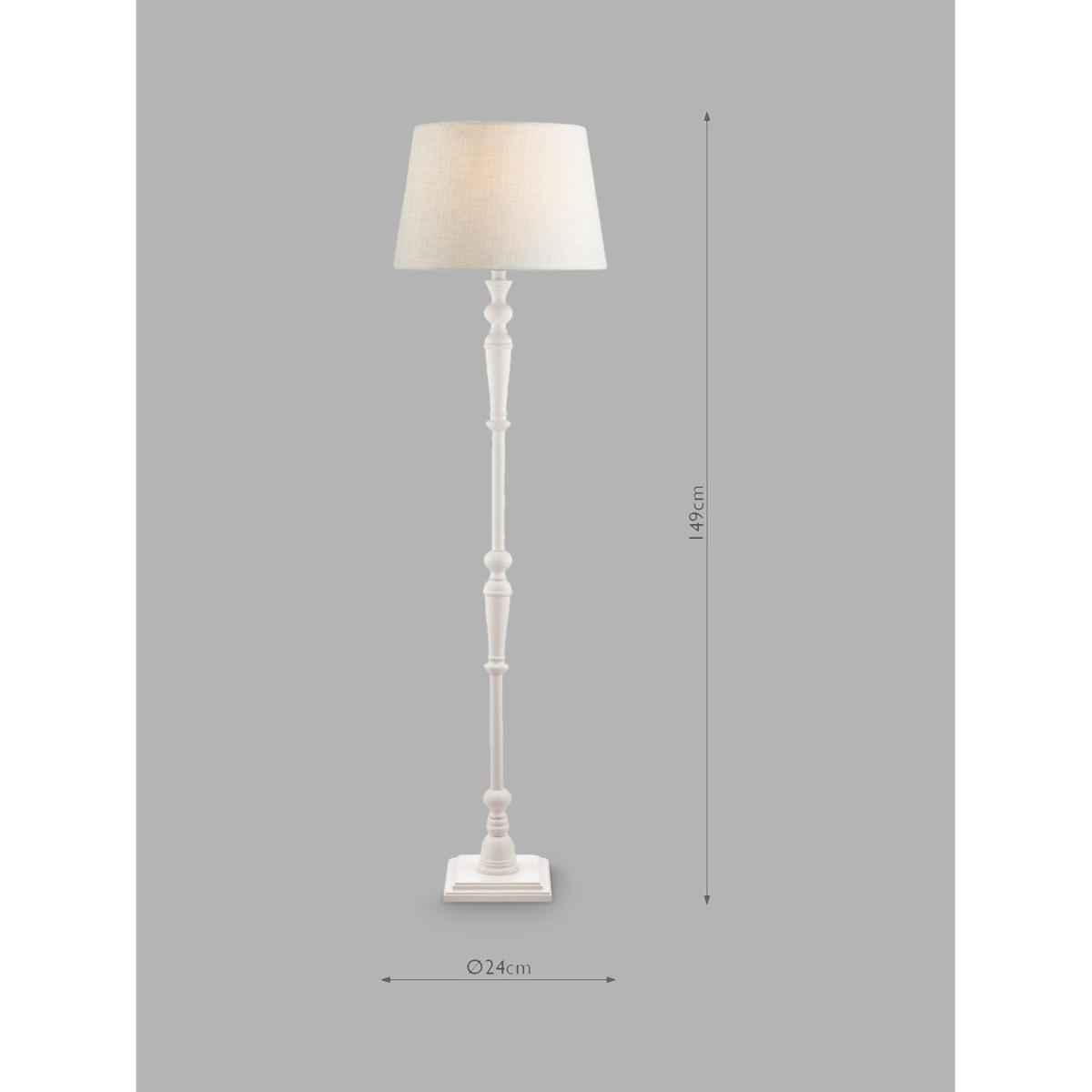Laura Ashley Tate Candlestick Floor Lamp Base, Matt White – image 6