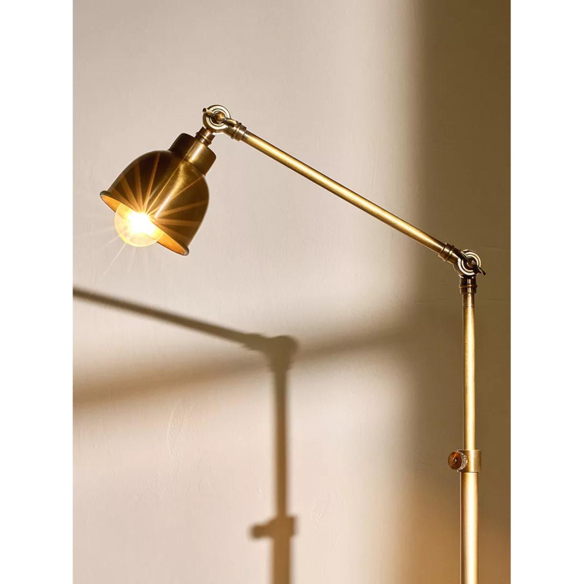 Nkuku Chapda Floor Lamp, Antique Brass – image 2