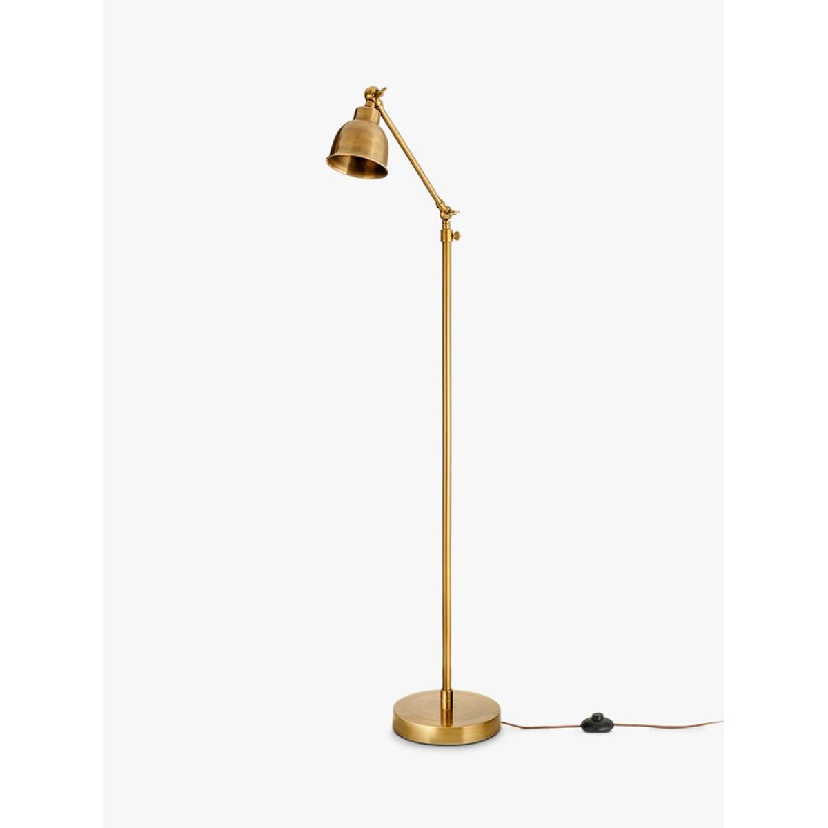 Nkuku Chapda Floor Lamp, Antique Brass – image 3