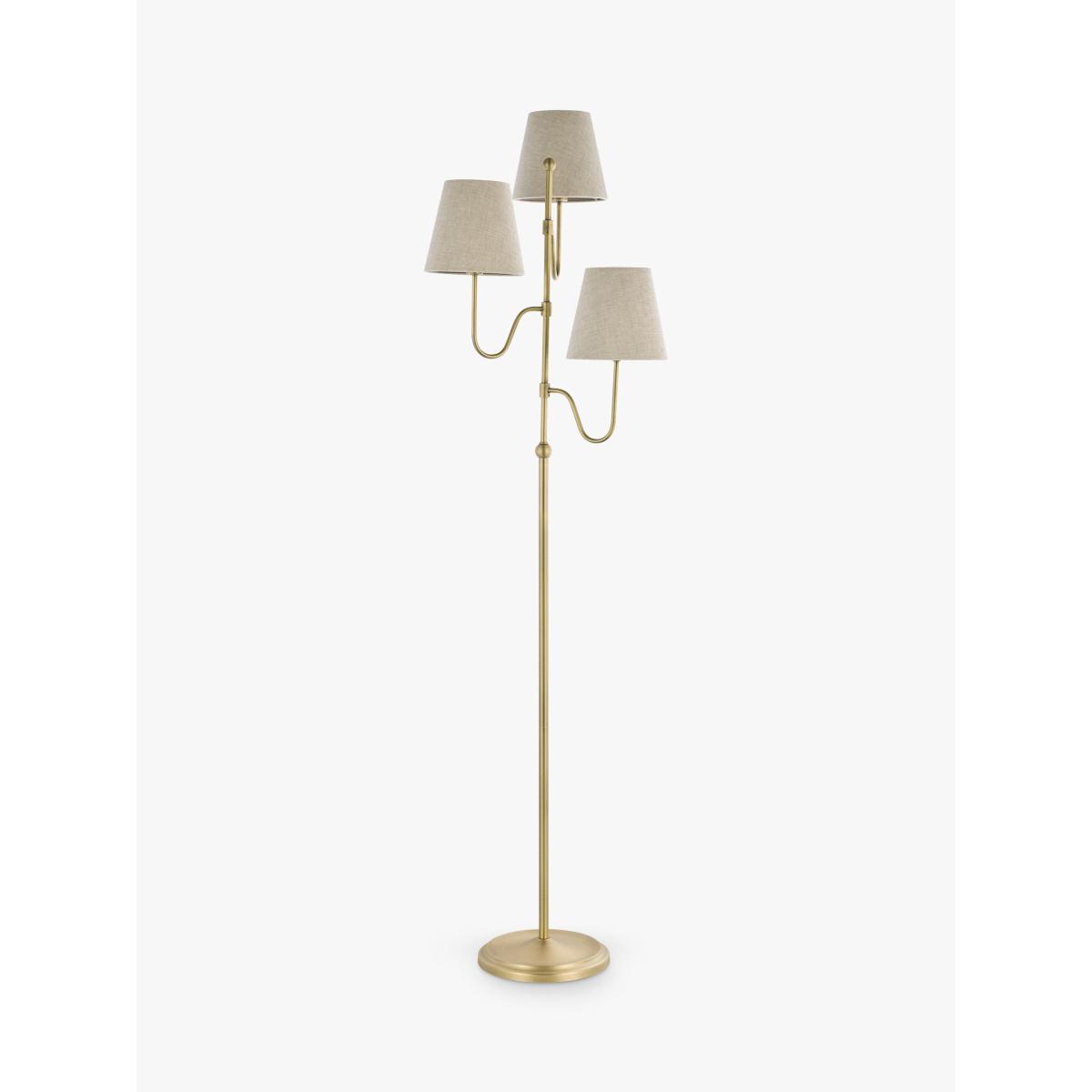 John Lewis Tristan 3 Arm Floor Lamp, Matte Antique Brass – image 3