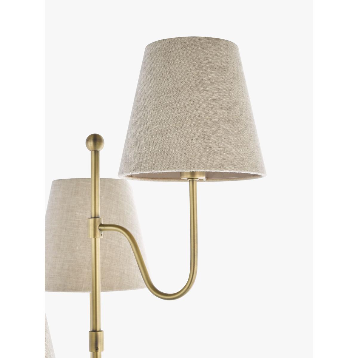 John Lewis Tristan 3 Arm Floor Lamp, Matte Antique Brass – image 4