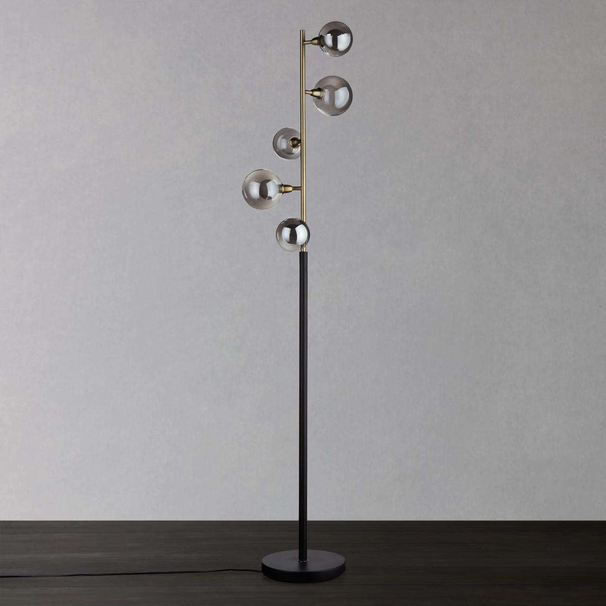 John Lewis & Partners Huxley Floor Lamp, Smoke/Antique Brass – image 2