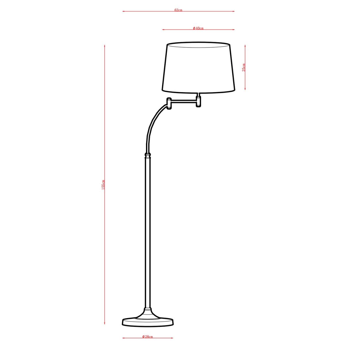 John Lewis & Partners Evelyn Swing Arm Floor Lamp, Nickel – image 6
