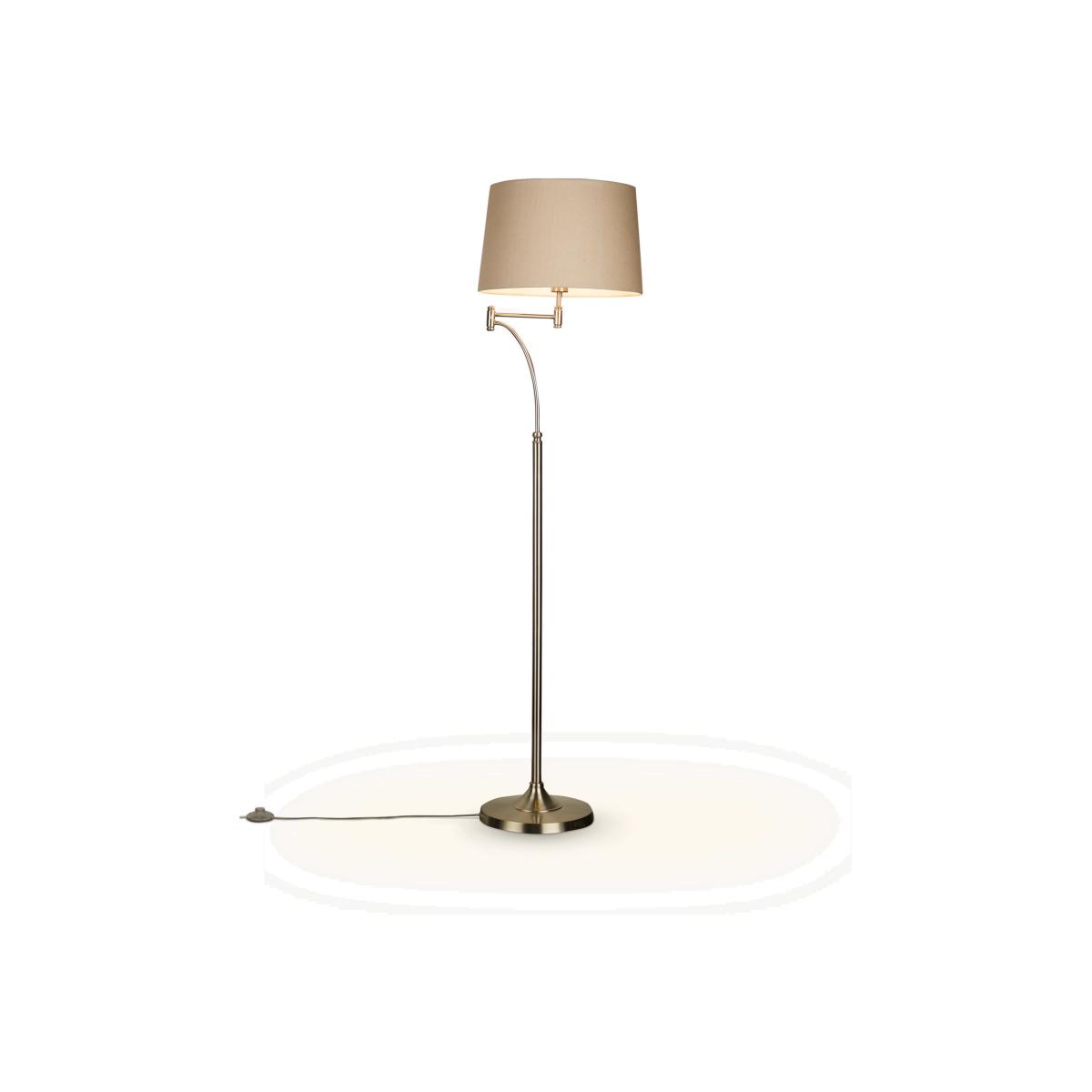 John Lewis & Partners Evelyn Swing Arm Floor Lamp, Nickel – image 1
