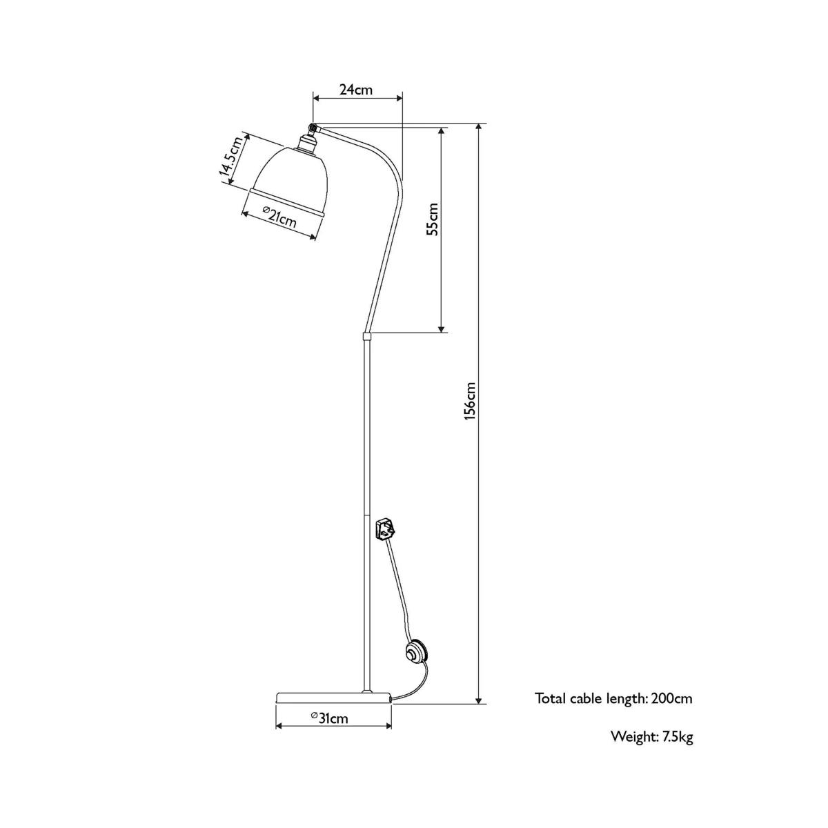 John Lewis Baldwin Glass Floor Lamp – image 10