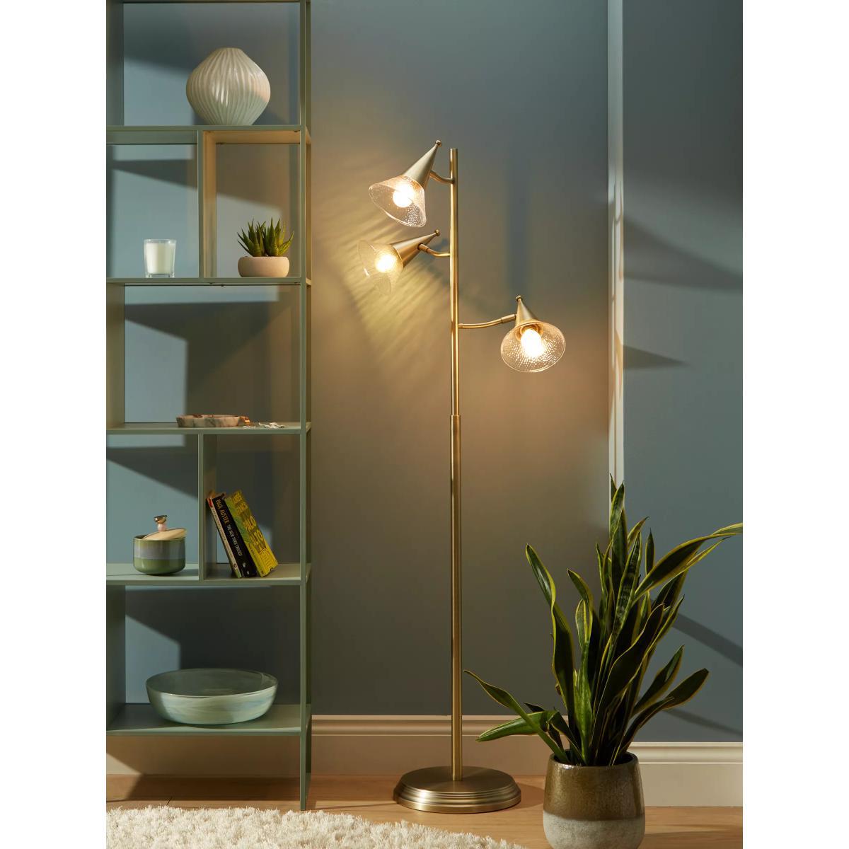 John Lewis & Partners Trumpet Floor Lamp, Antique Brass – image 2