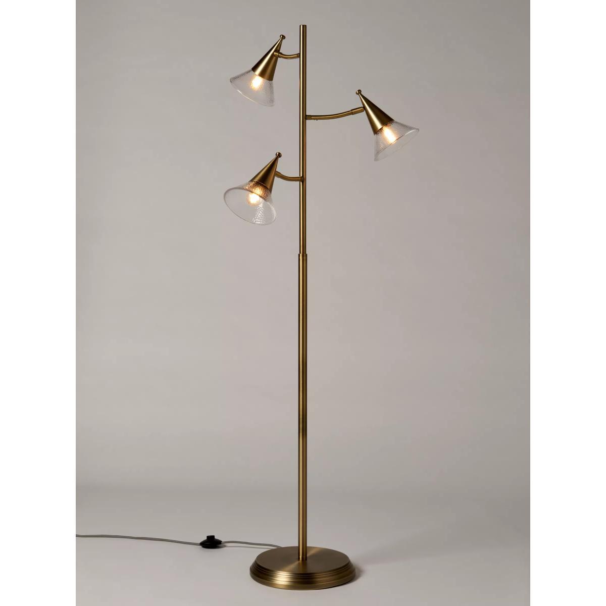 John Lewis & Partners Trumpet Floor Lamp, Antique Brass – image 1