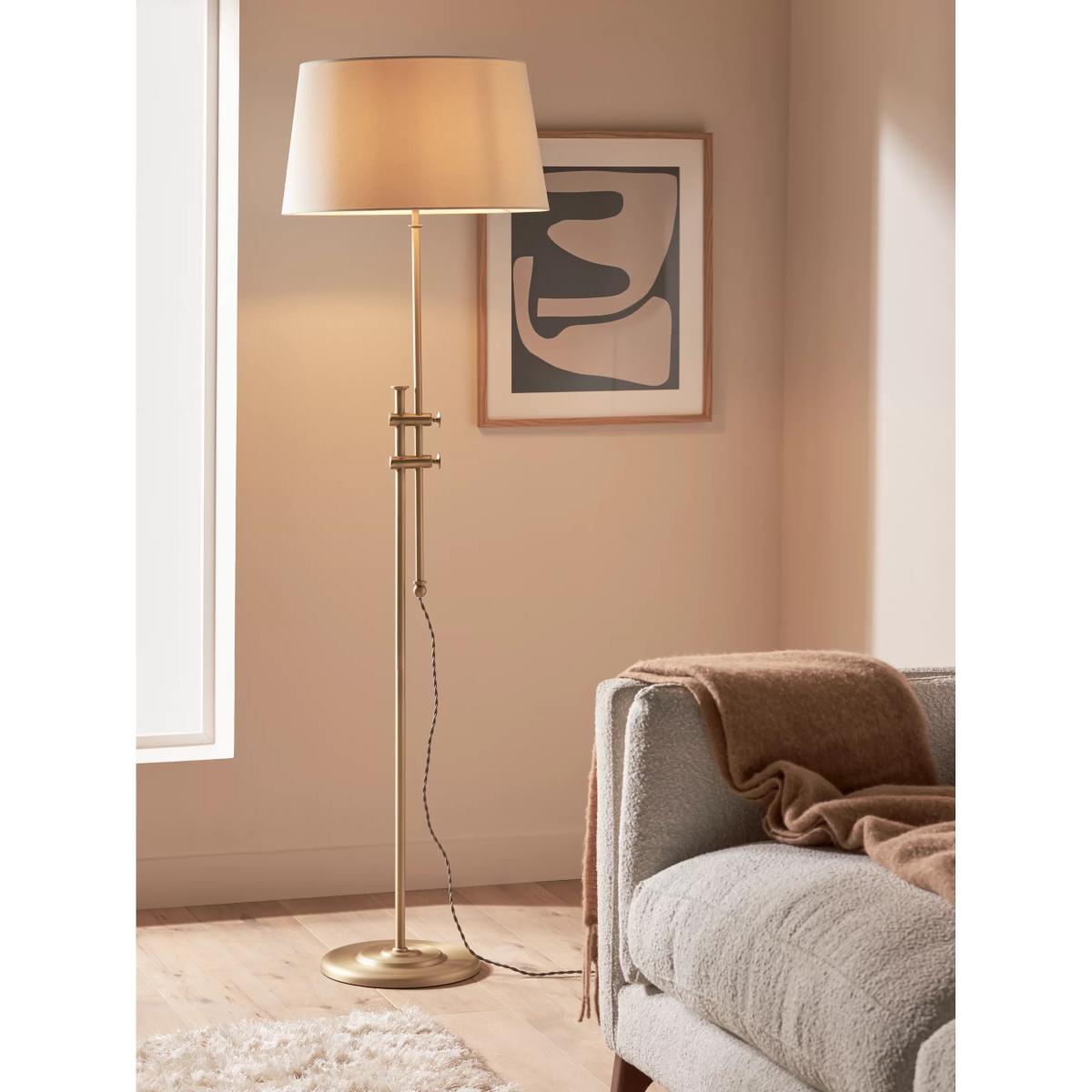 John Lewis Classic Tall Floor Lamp, Matte Antique Brass – image 2