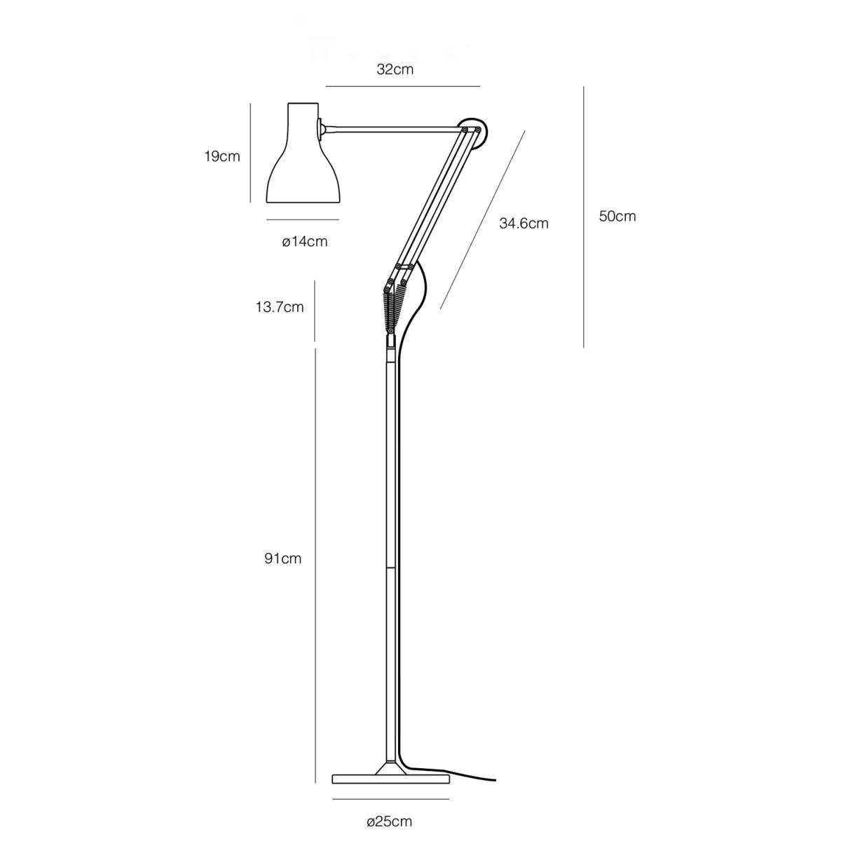Anglepoise Type 75 Margaret Howell Edition Floor Lamp, Yellow Ochre – image 5