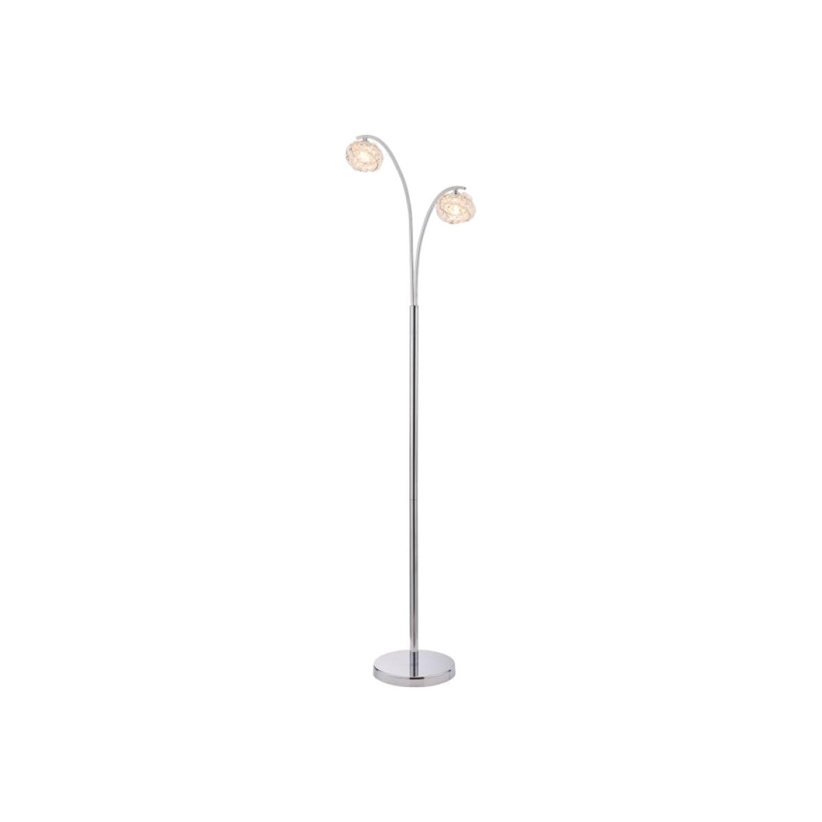Salta 2 Light Floor Lamp - Chrome