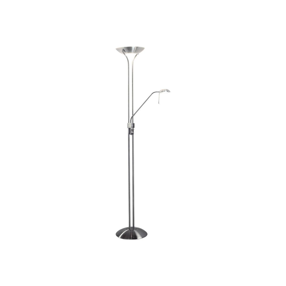 Dar Lighting MON4946 Montana Floor Lamp Satin Chrome