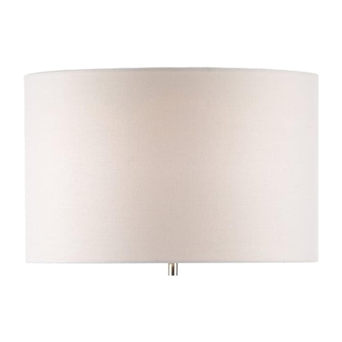 dar lighting PYR182 Linen Drum Shade - White