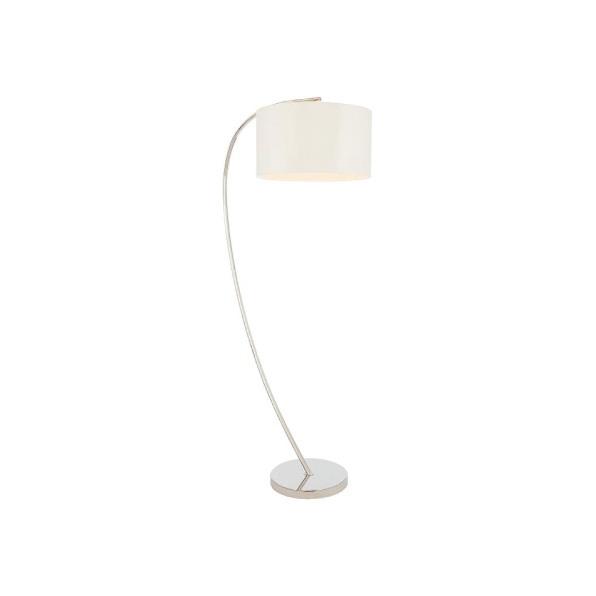 Dapto 1 Light Floor Lamp - Bright Nickel