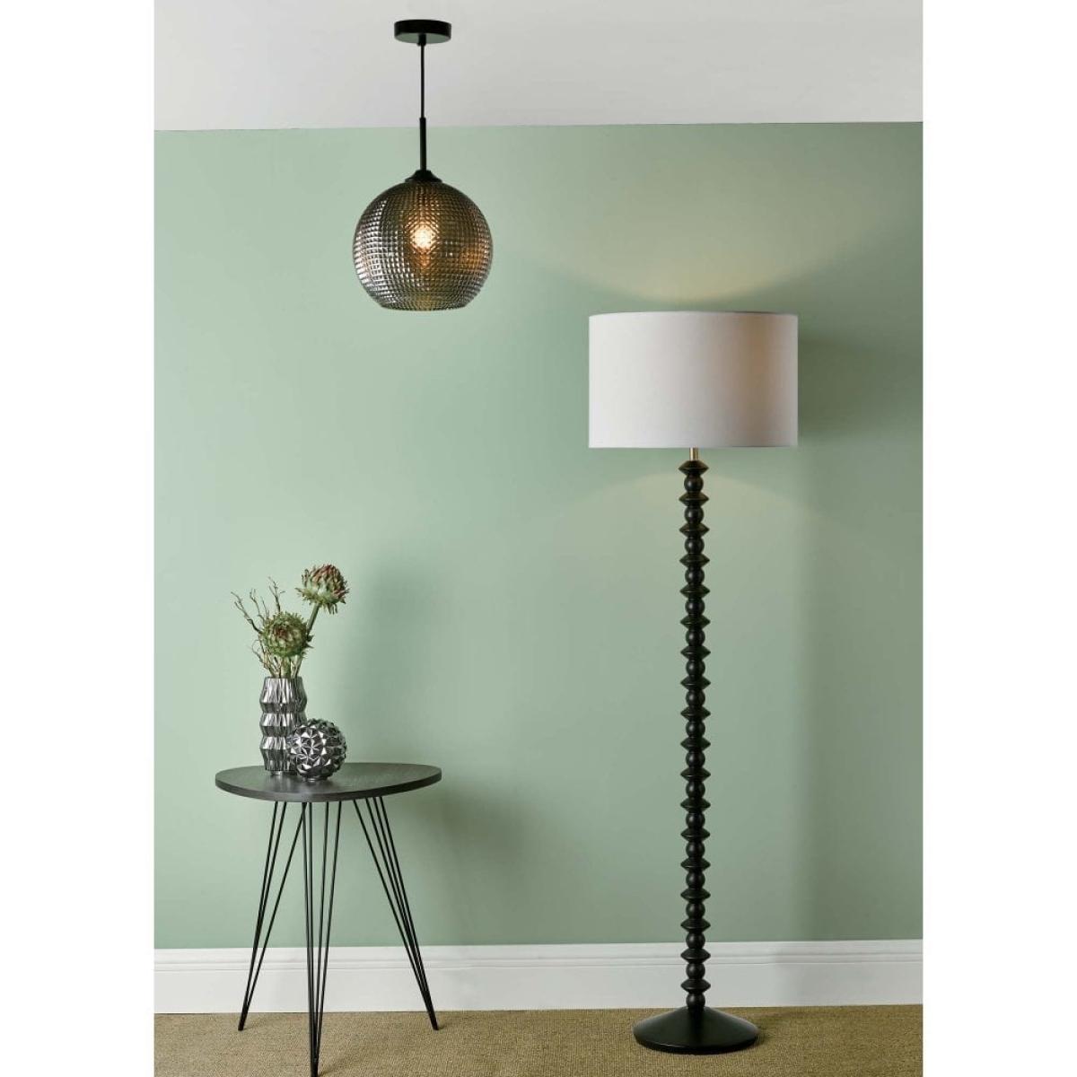 dar lighting AZA4922 Azana Floor Lamp Base Only - Black Ash Finish – image 2