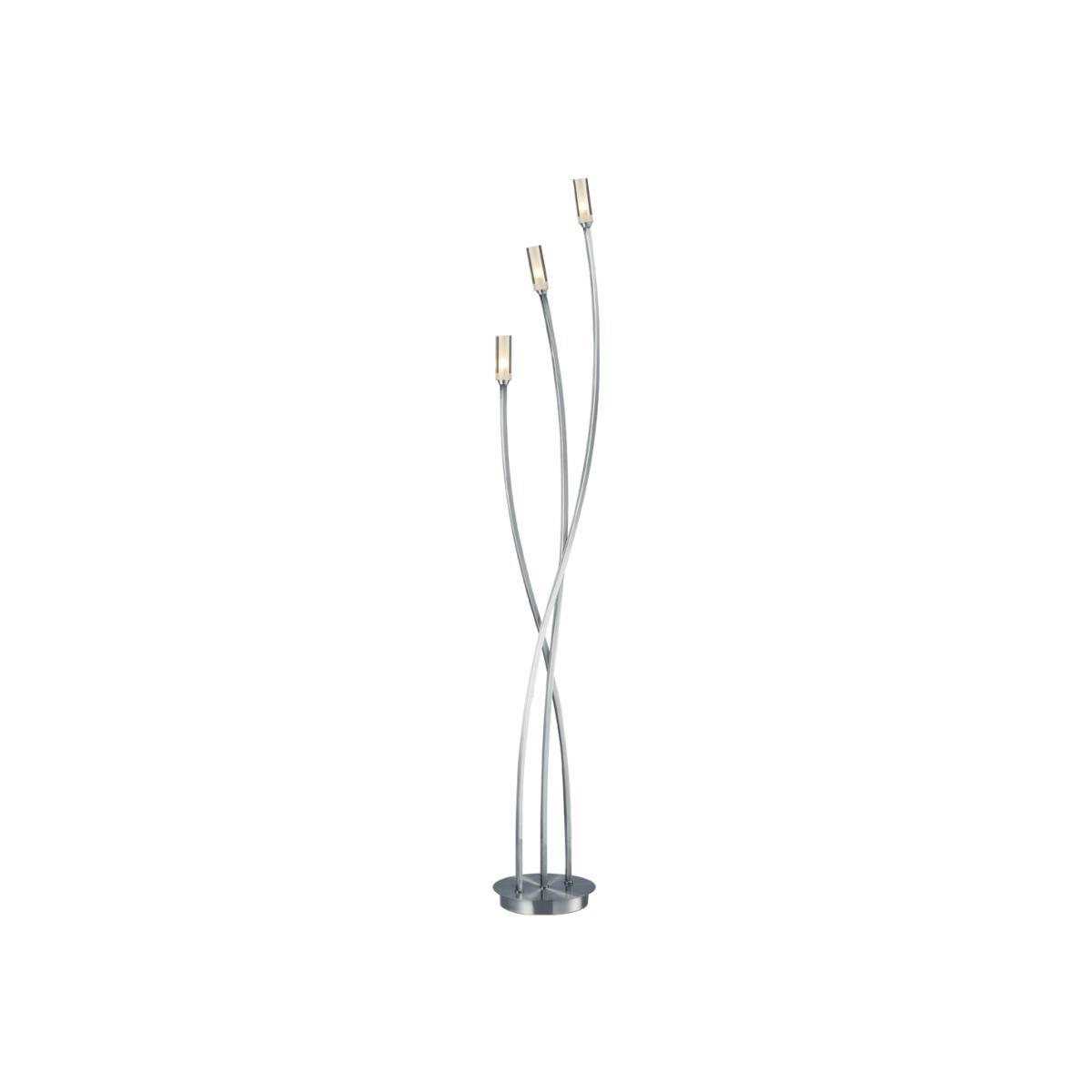 Dar Lighting MOR4946 Morgan 3 Light Floor Lamp Satin Chrome