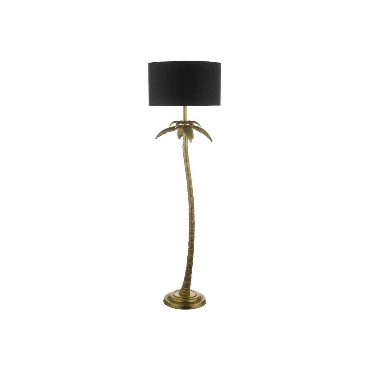 dar lighting COC4935 Coco Floor Lamp With Shade - Antique Gold