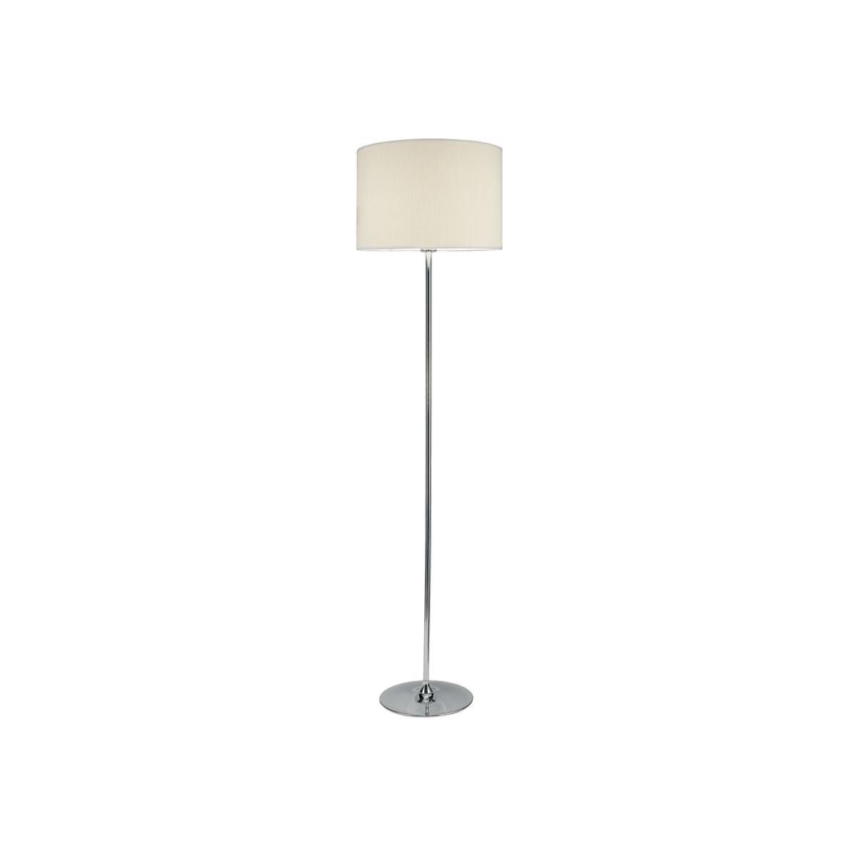 Dar Lighting DEL4950 Delta Floor Lamp Polished Chrome Complete With Shade