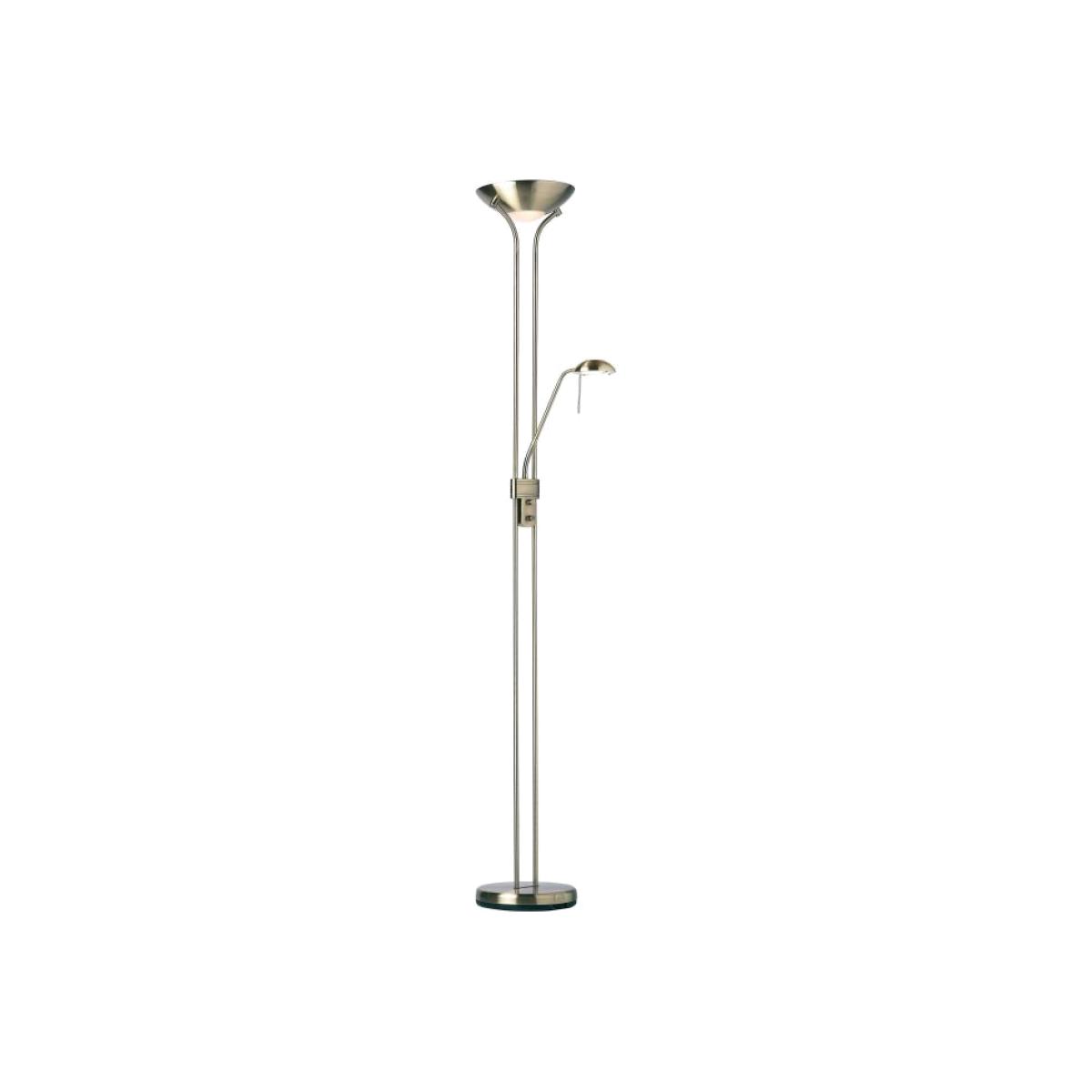 Greta 2 Light Floor Lamp - Antique Brass
