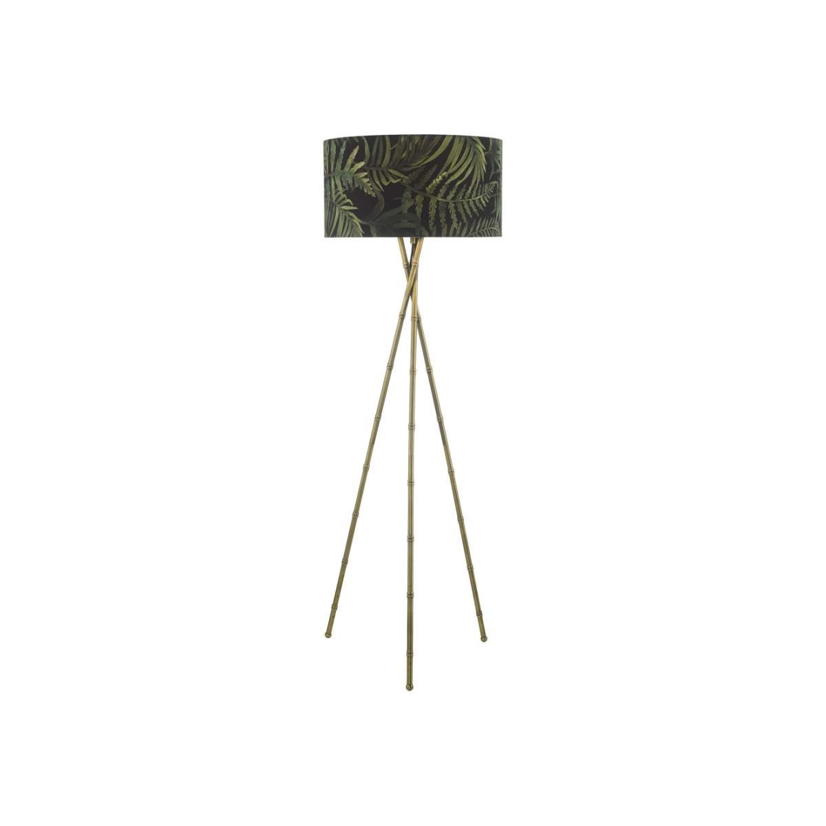 dar lighting BAM4975 Bamboo Floor Lamp Base Only - Antique Brass