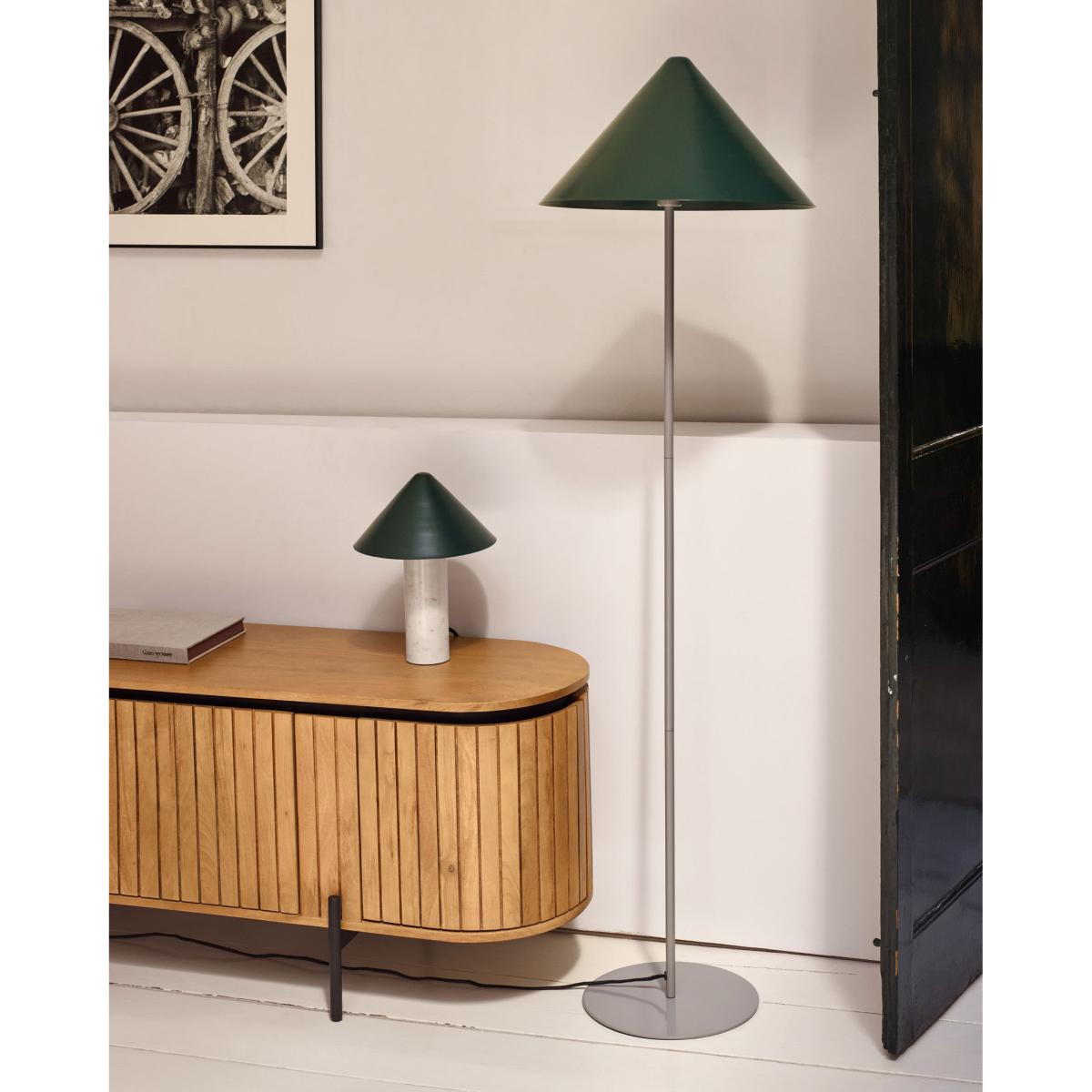 Valentine floor lamp, metal with a green and beige finish UK adaptador – image 2
