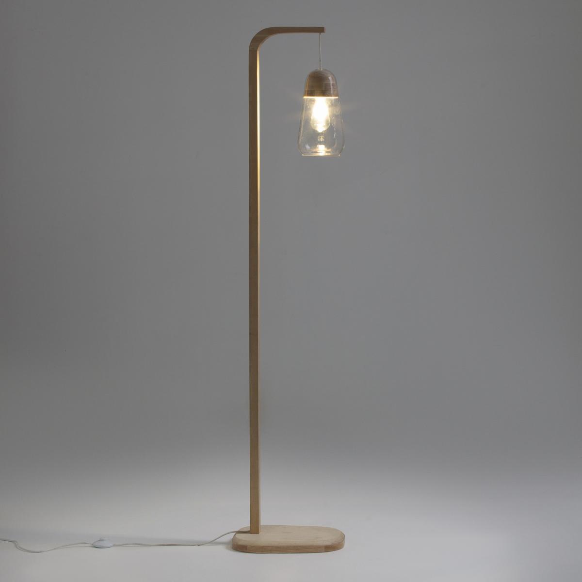 Nasoa Wood & Glass Floor Lamp – image 3