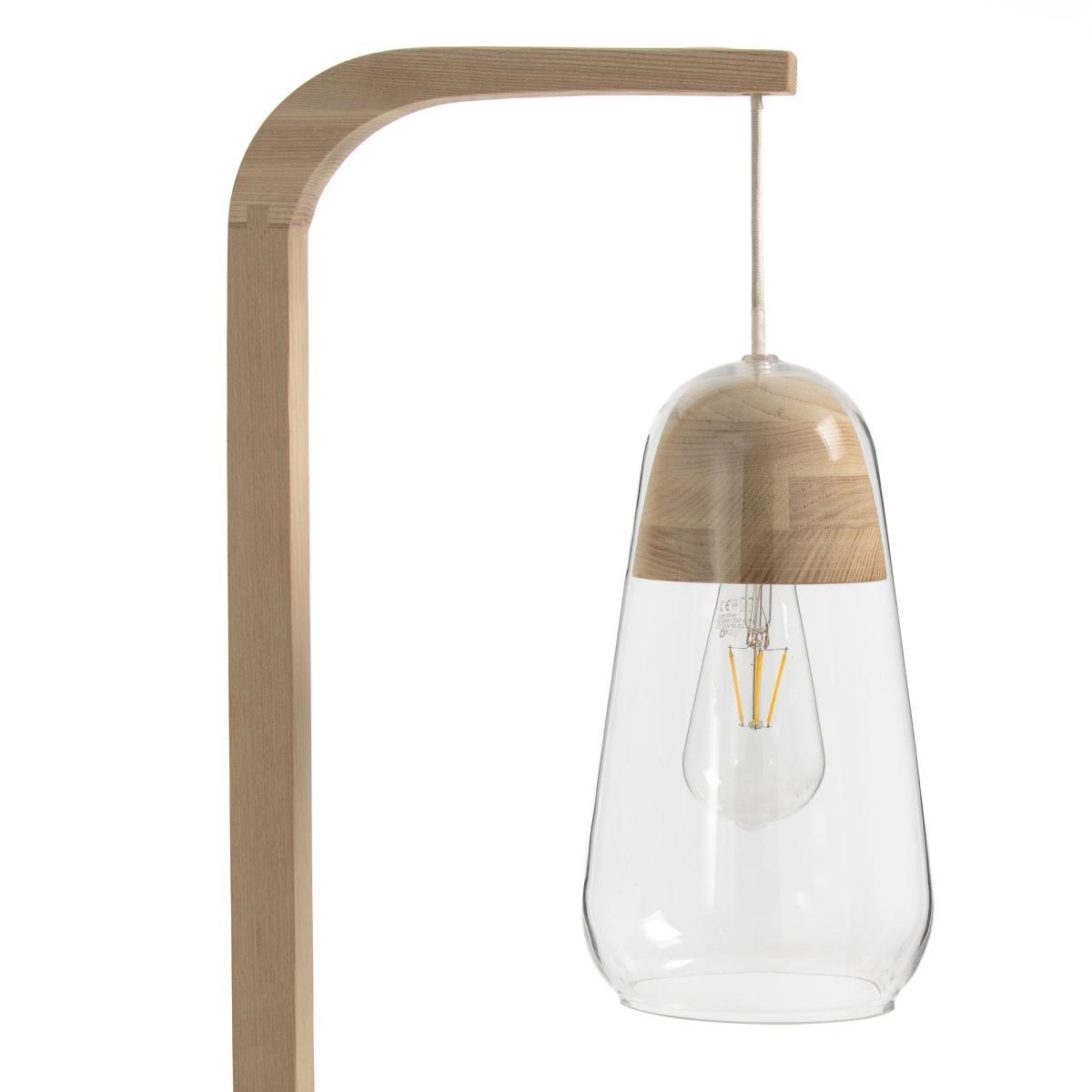 Nasoa Wood & Glass Floor Lamp – image 4