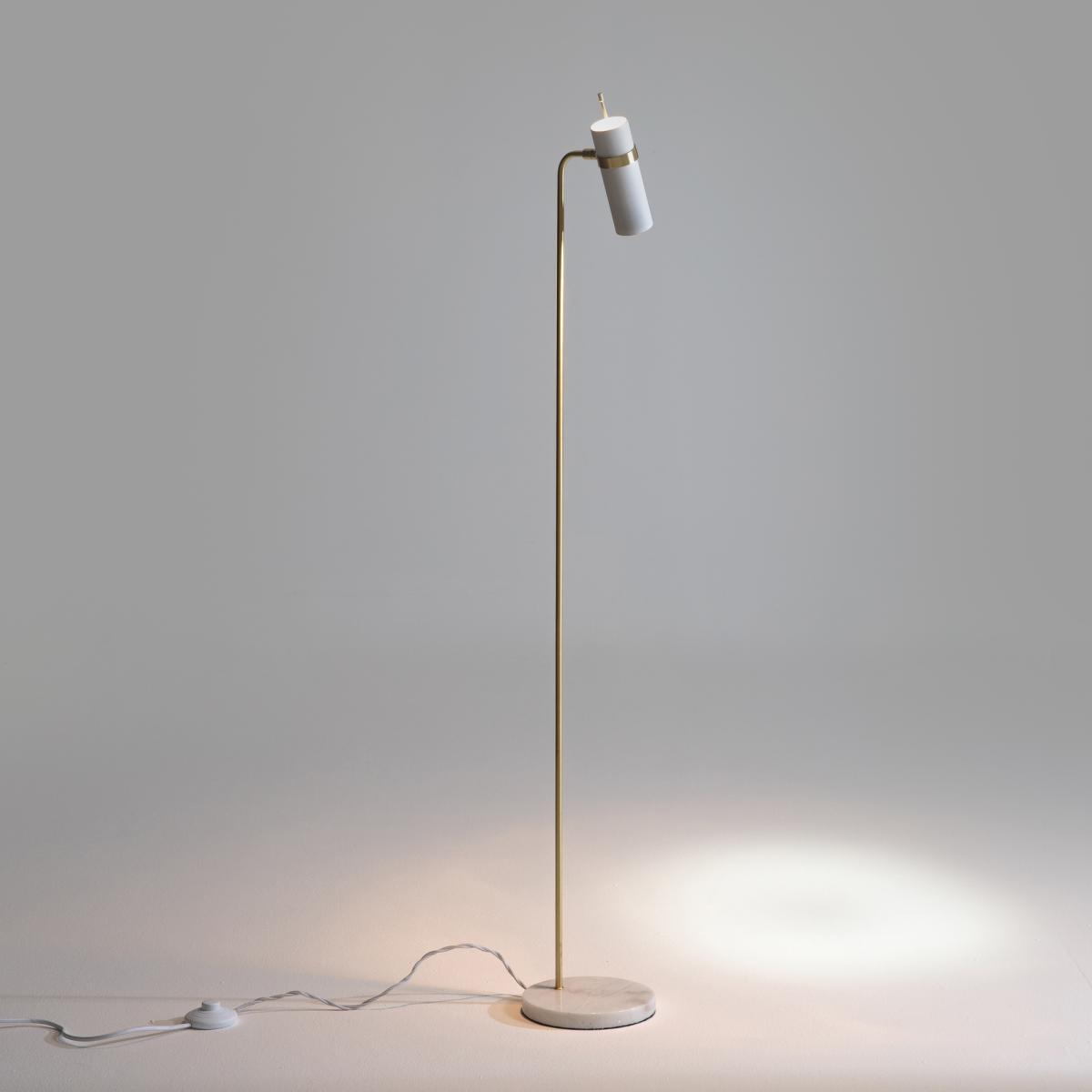 Isaure Adjustable Reading Floor Lamp in Brass & Marble – image 2