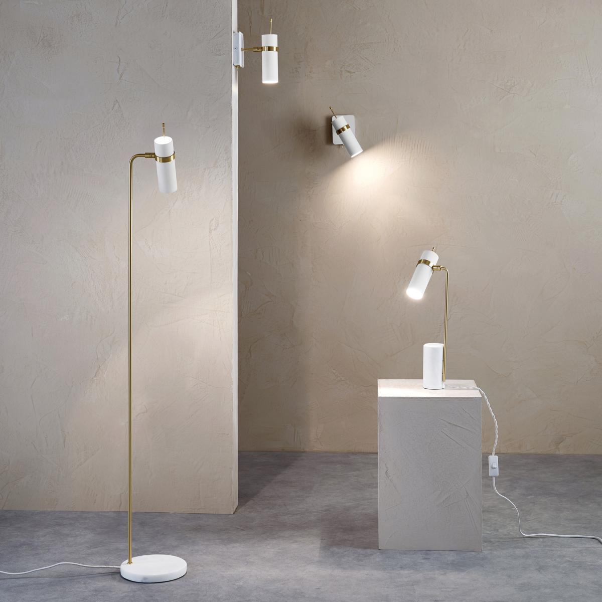 Isaure Adjustable Reading Floor Lamp in Brass & Marble – image 5