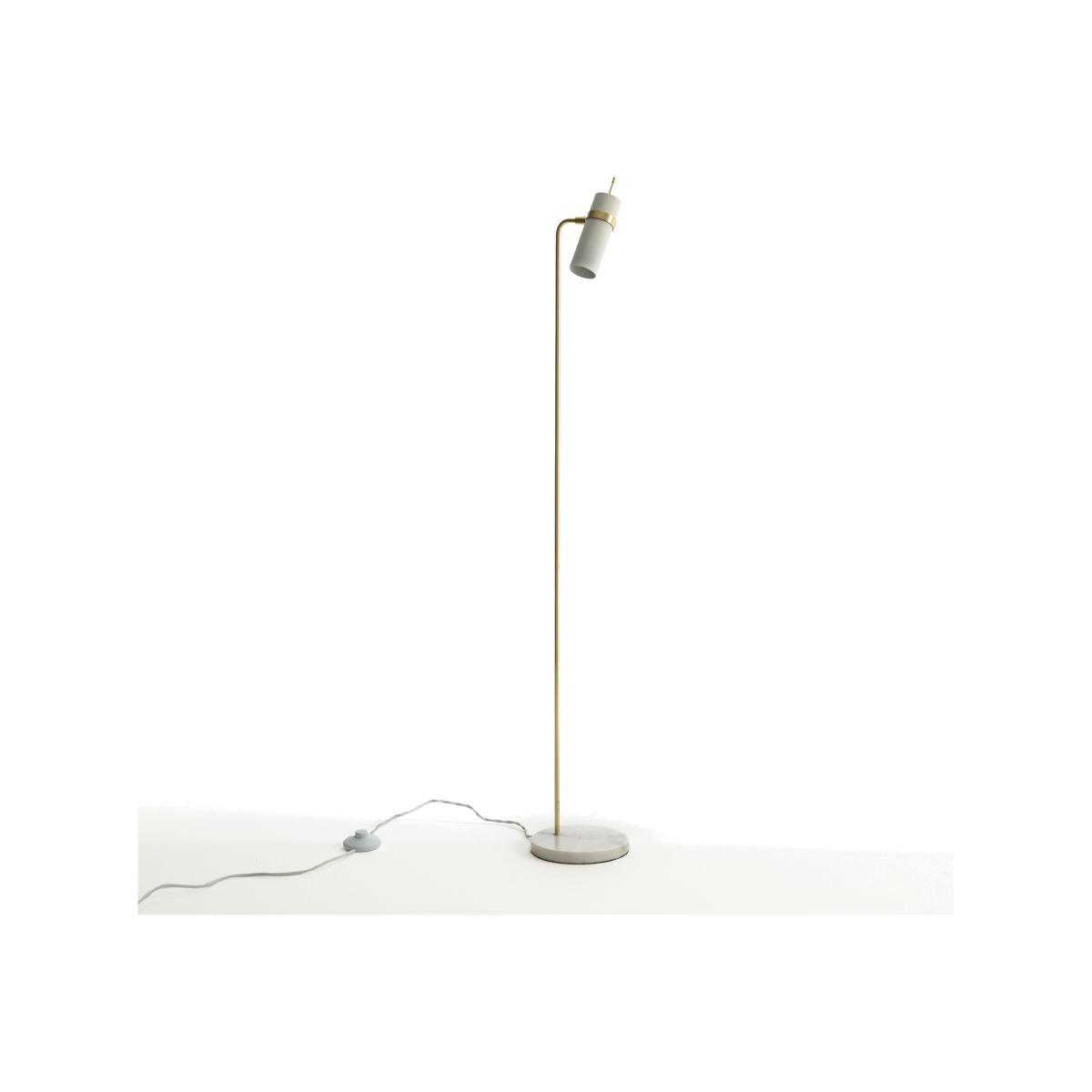 Isaure Adjustable Reading Floor Lamp in Brass & Marble – image 1
