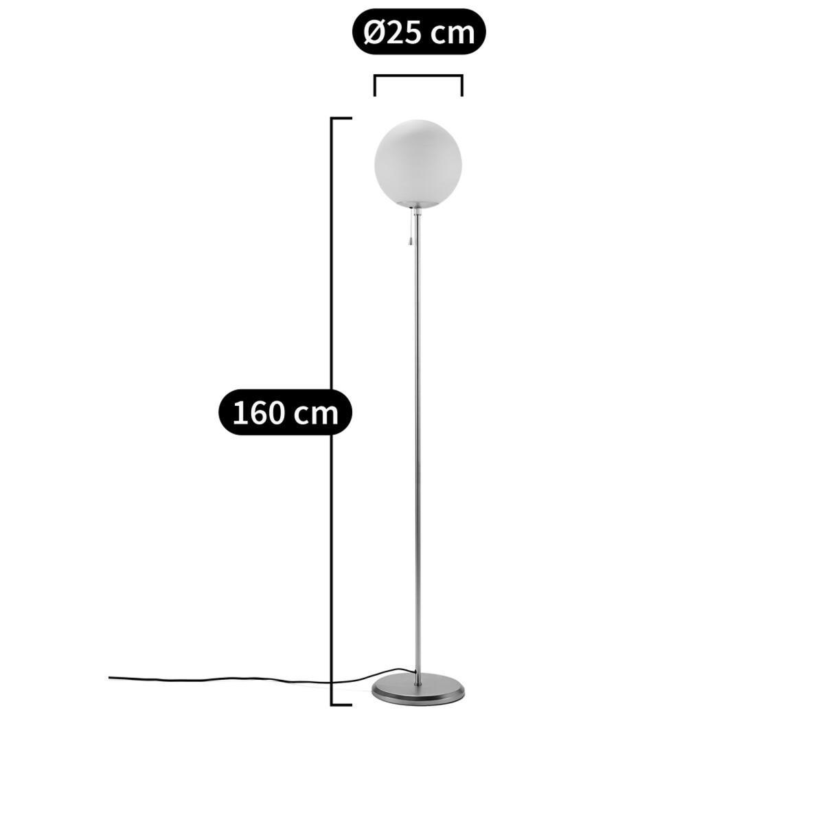 Moricio Brass and Opaline Floor Lamp – image 5