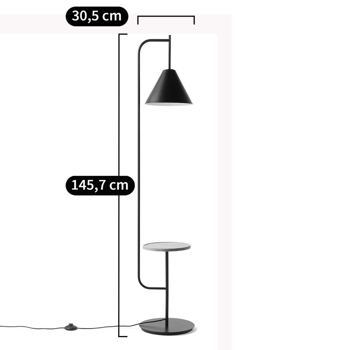 Mugli Metal Floor Lamp with Wooden Shelf – image 7