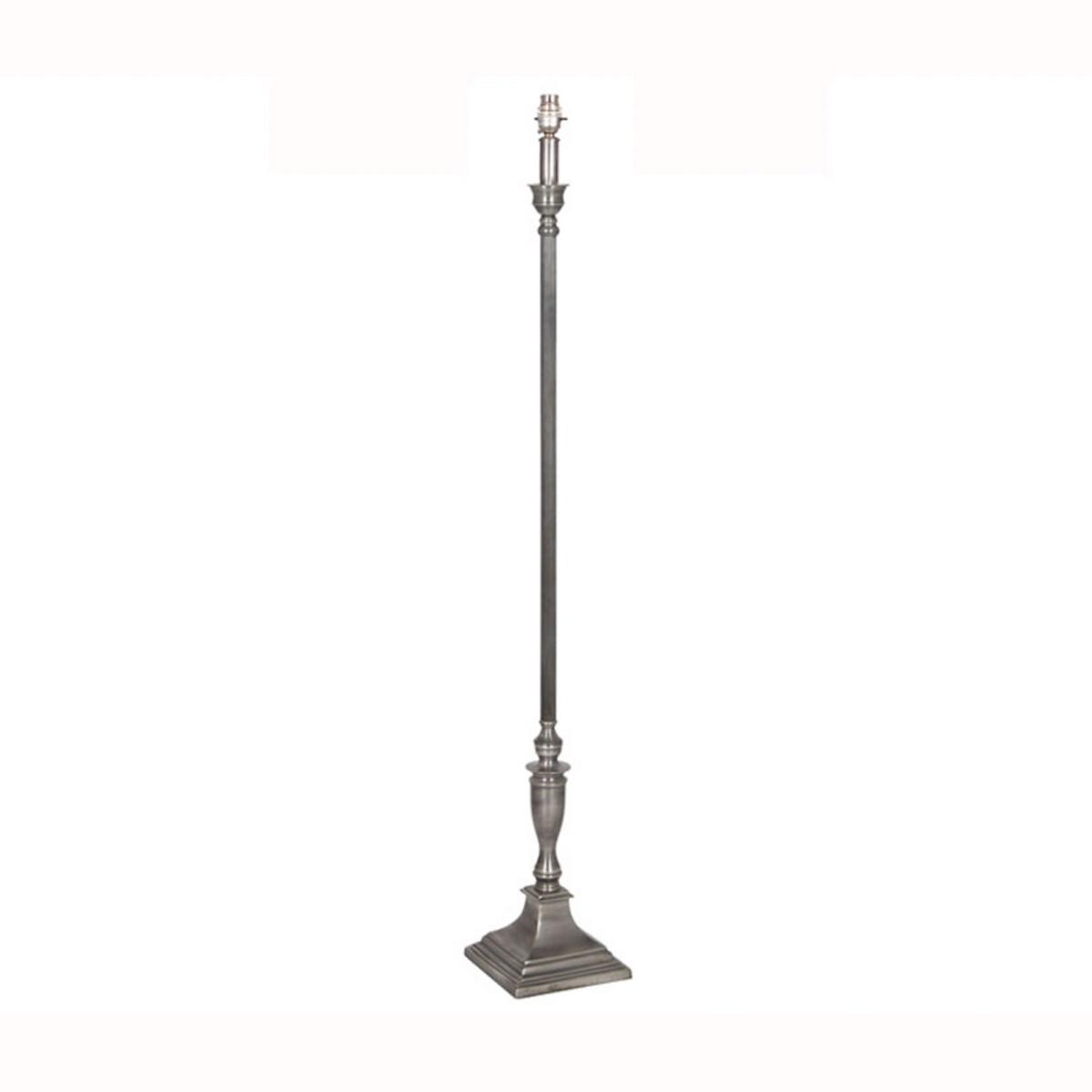 Antique Silver Traditional Stick Floor Lamp – image 2