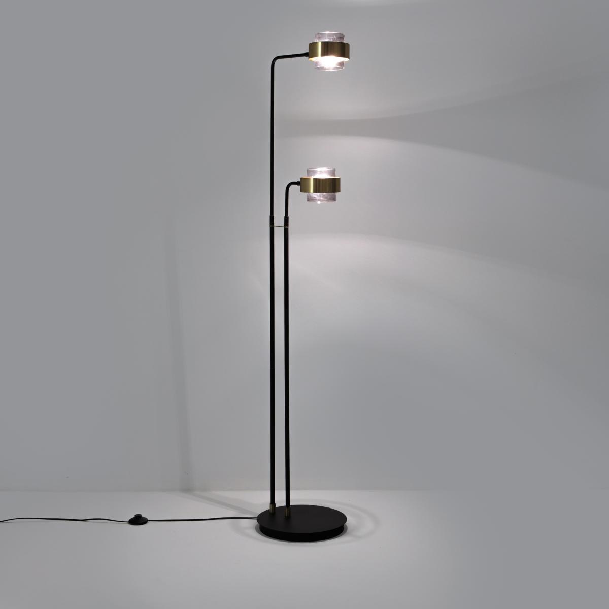 Botello Metal & Glass Reading Floor Lamp with Adjustable Arms – image 5