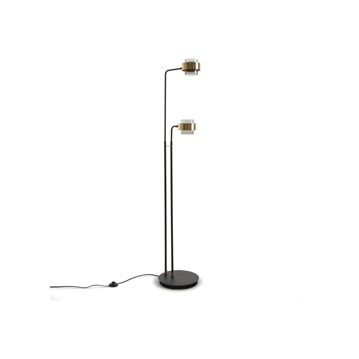 Botello Metal & Glass Reading Floor Lamp with Adjustable Arms – image 1