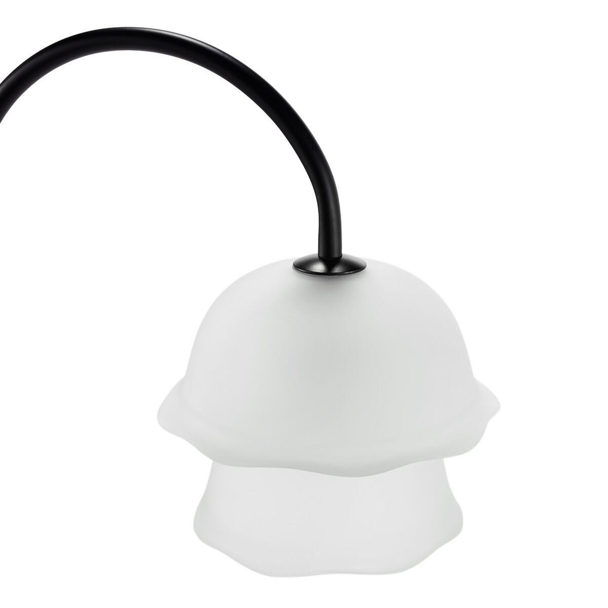Linza Floor Lamp in Metal, Marble and Sandblasted Glass – image 3
