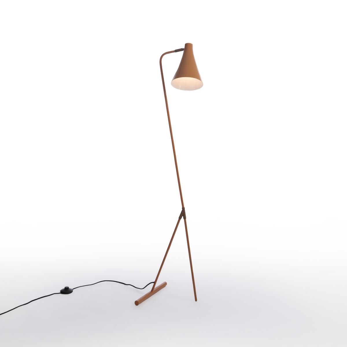 Jameson Adjustable Reading Floor Lamp in Caramel Lacquered Metal – image 3