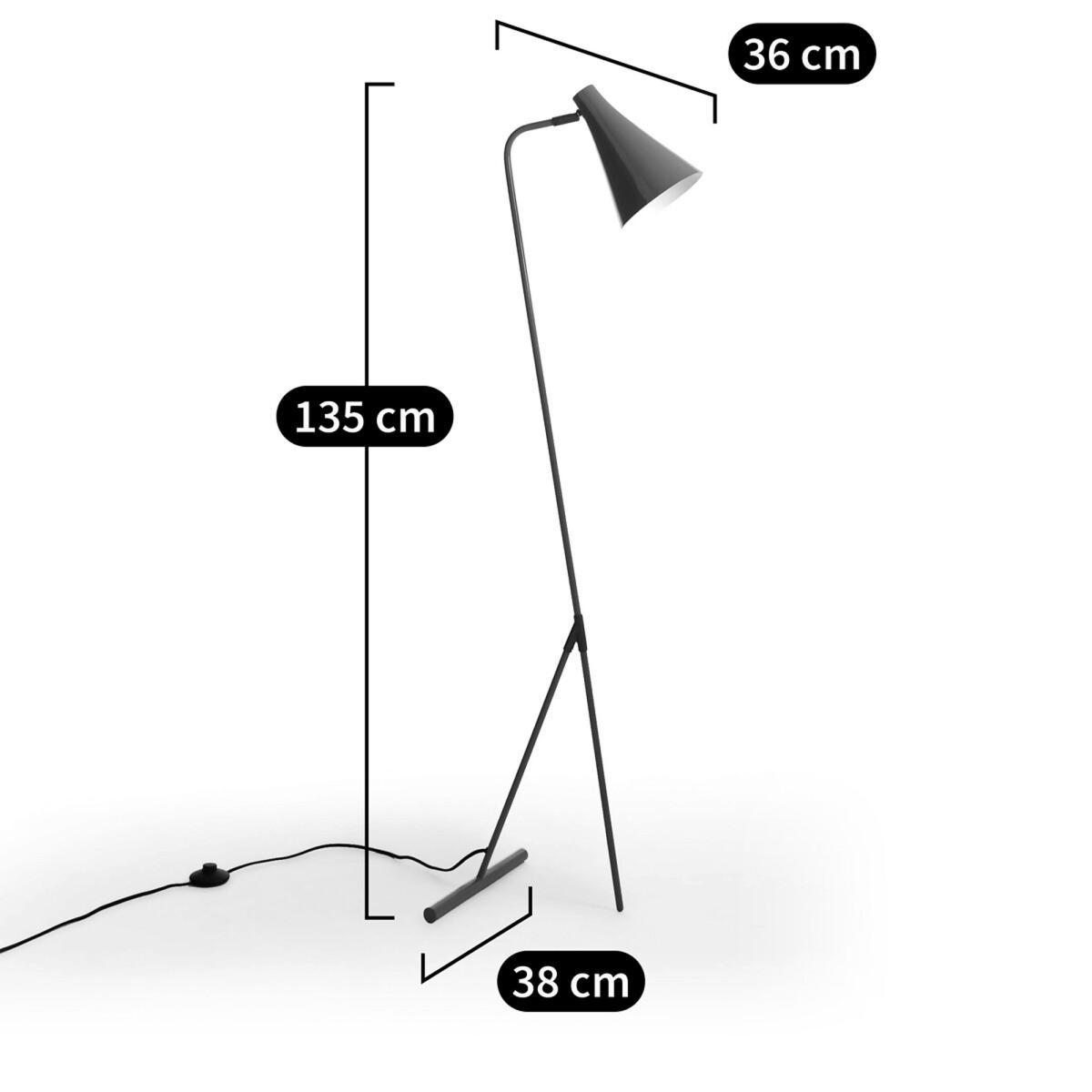 Jameson Adjustable Reading Floor Lamp in Caramel Lacquered Metal – image 9