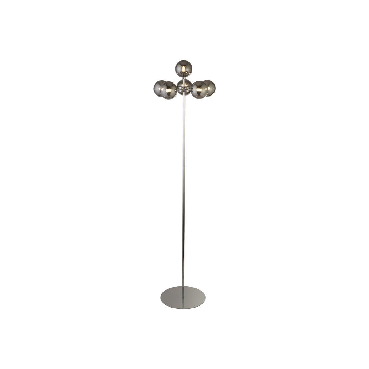 Smoked Glass Multi Orb and Chrome Floor Lamp – image 1