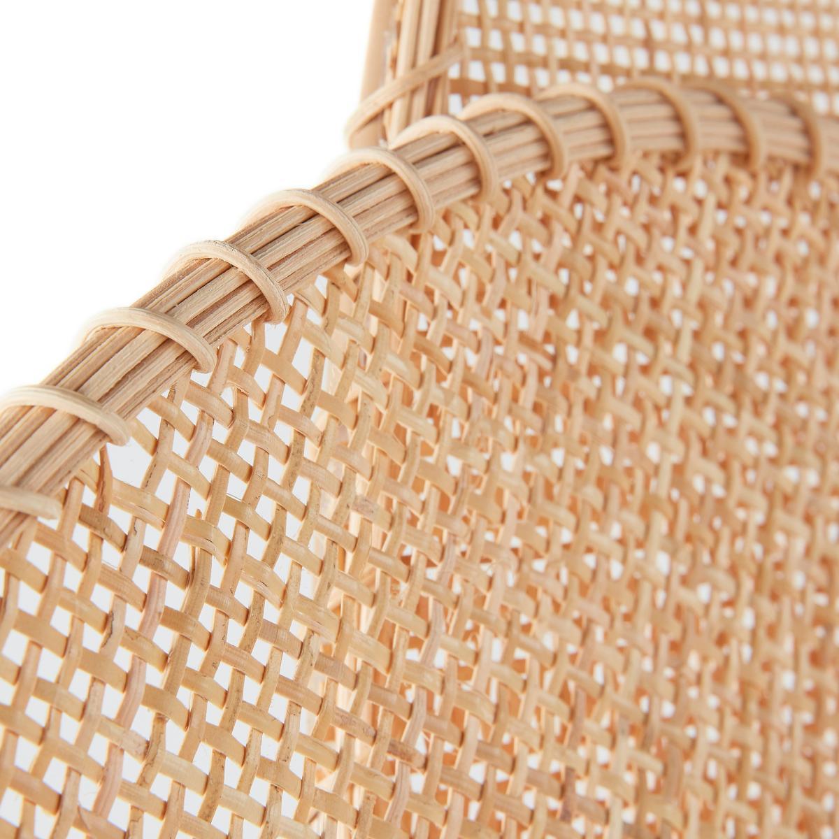 Canopee Floor Lamp by E. Gallina in Rattan & Travertine Stone – image 5